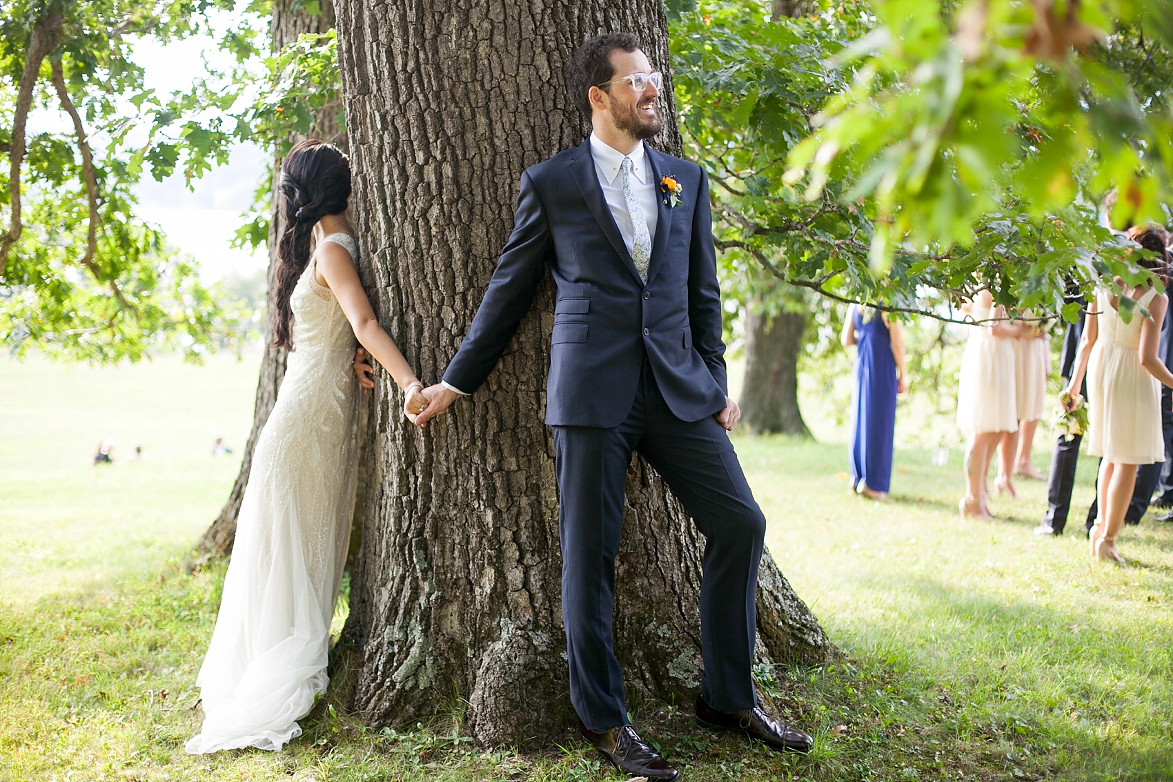 NY wedding at Southwood Estate. Images by Mikkel Paige Photography, NYC wedding photographer. Outdoor ceremony with a lake view.