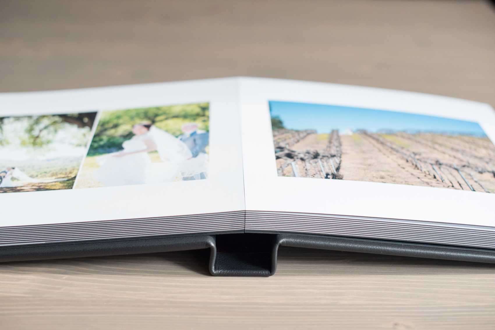 Fine art leather wedding album by Mikkel Paige Photography, manufactured by Madera.