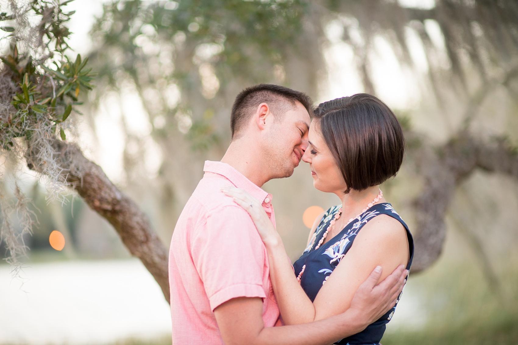 Downtown Orlando engagement photos with Spanish Moss by Mikkel Paige Photography, FL wedding photographer.