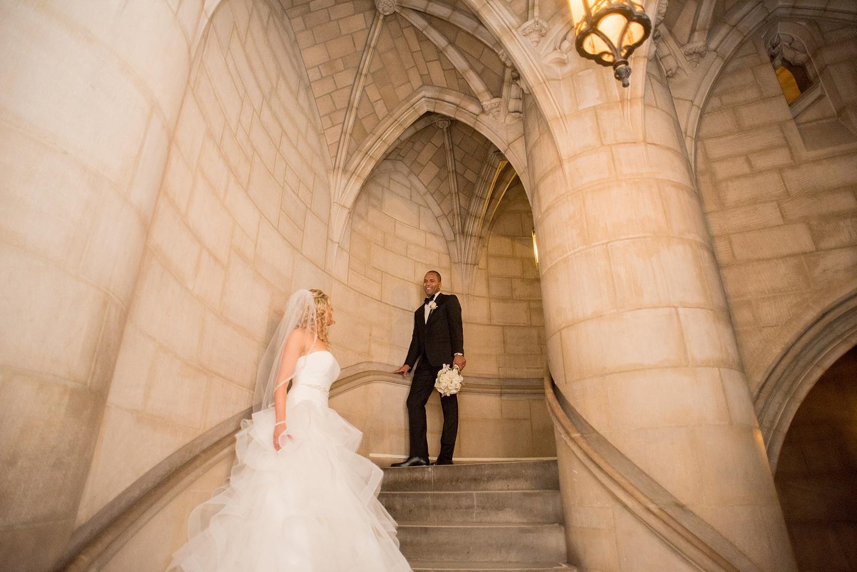Bride and groom portrait photos. Image by Mikkel Paige Photography for a Riverside Church wedding in NYC on the Upper West Side.