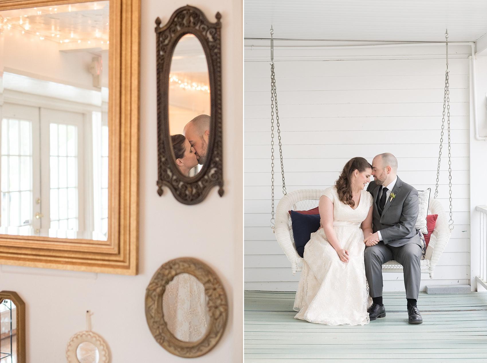 Bride and groom photos at a spring wedding at Four Oaks Manor in Atlanta. Images by Mikkel Paige Photography.