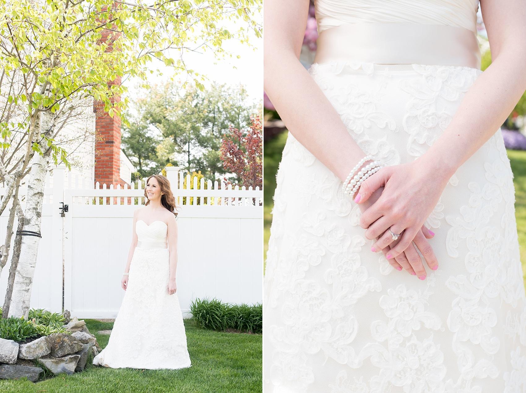 Photos by Mikkel Paige Photography for a wedding at Harbor Club on Long Island. Bridal portraits in spring time.