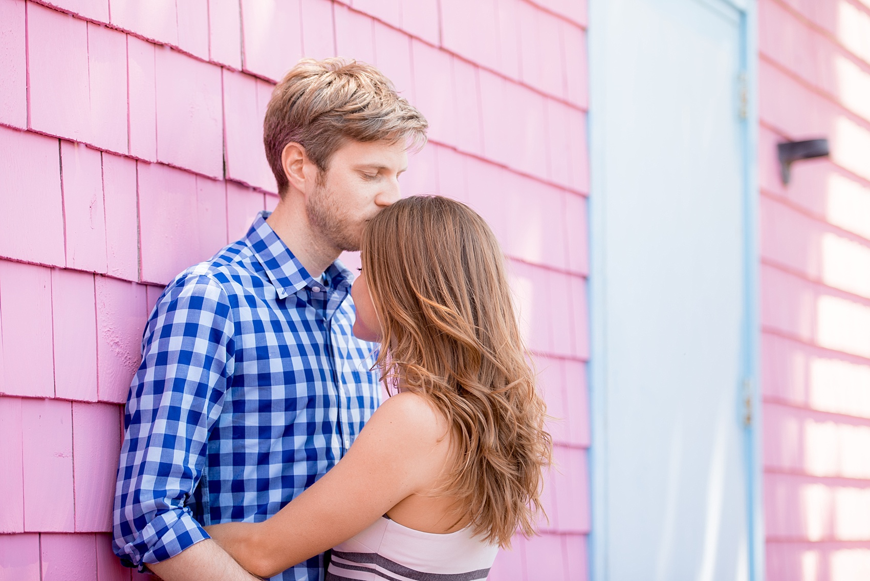 Mikkel Paige Photography captures a Bay Head, NJ engagement session with the pink hotel.