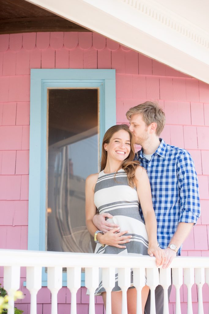 Mikkel Paige Photography captures a Bay Head, NJ engagement session with the pink hotel.