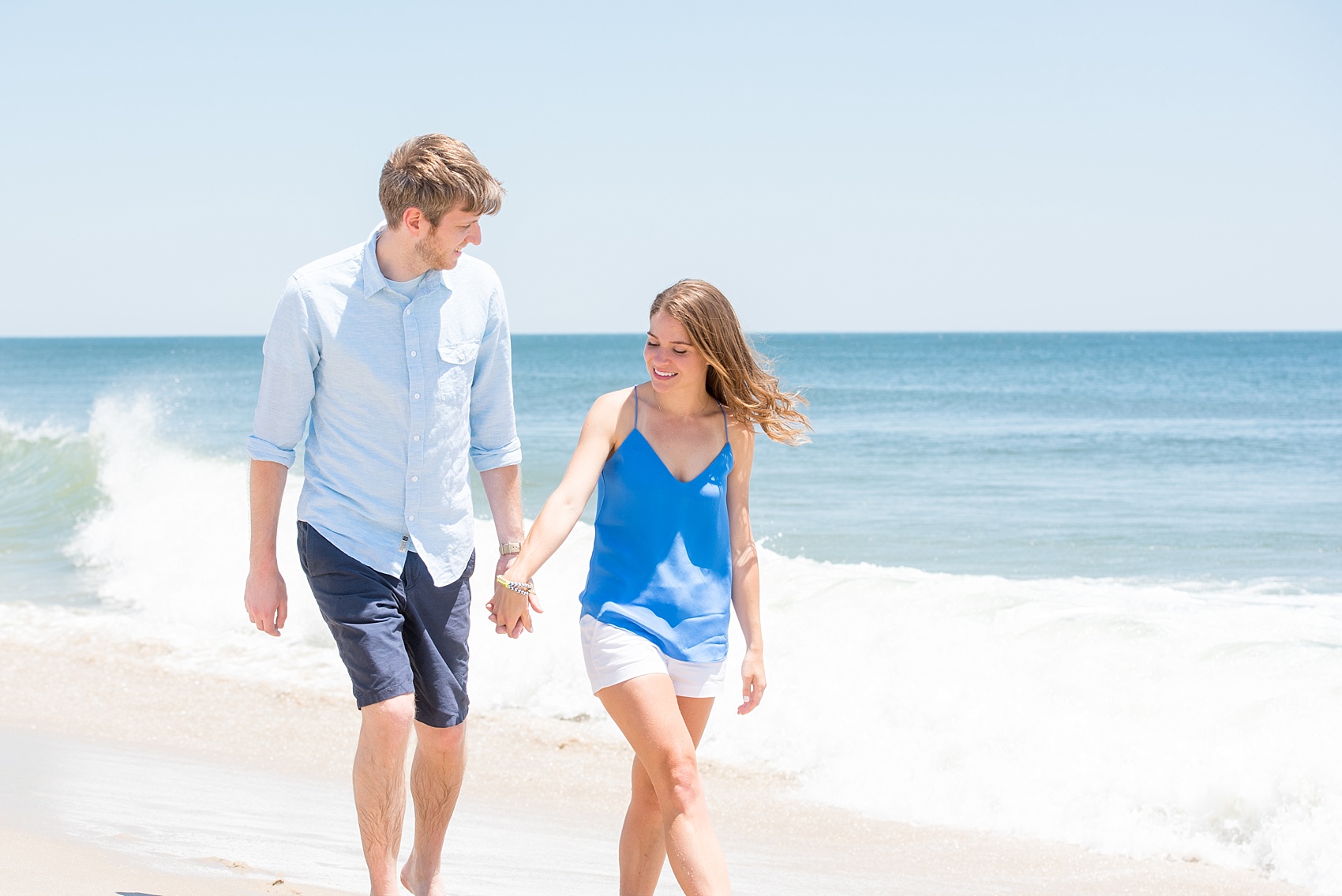 Mikkel Paige Photography captures a Bay Head, NJ engagement session on the beach.