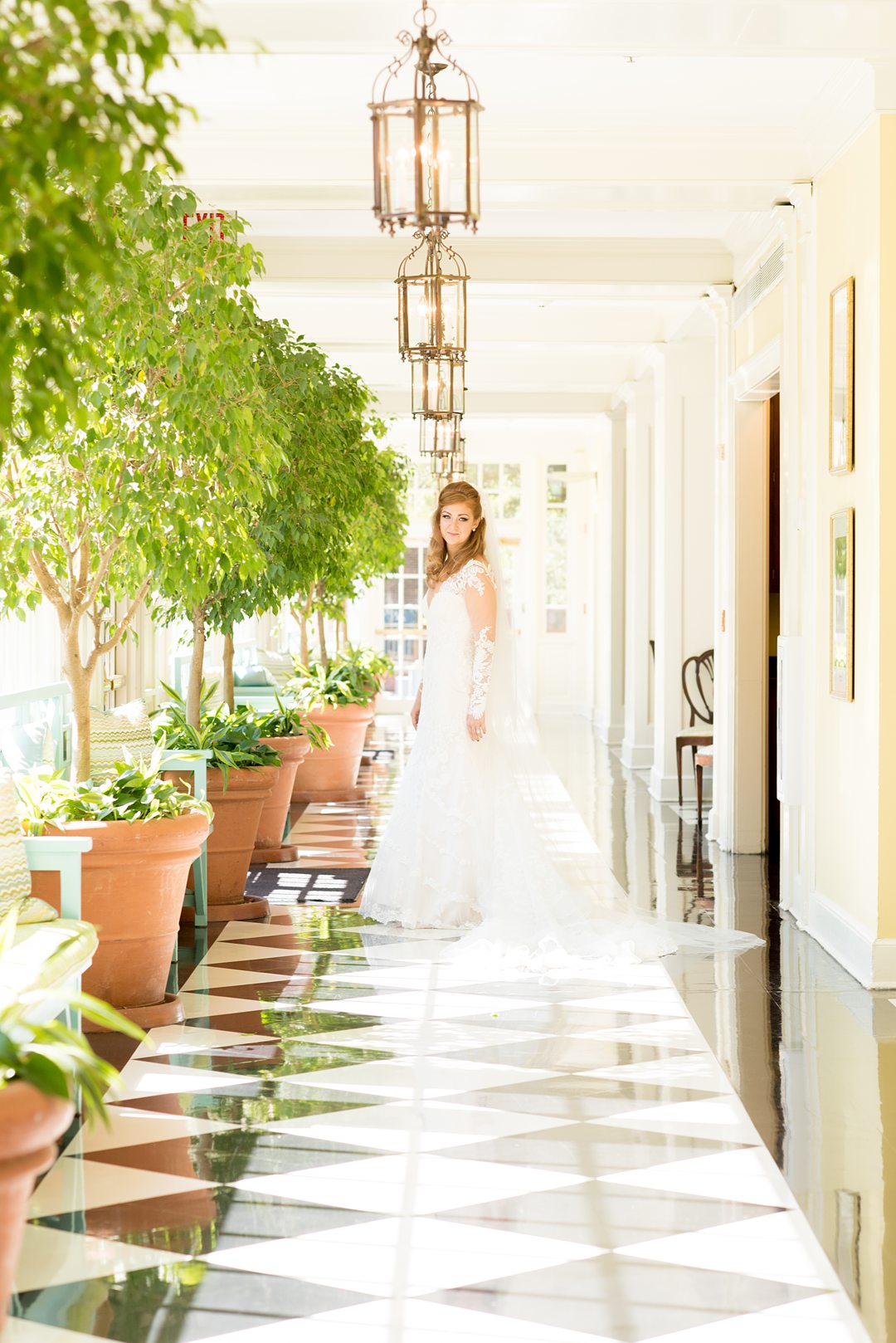 Photo of a bride at The Carolina Inn by Mikkel Paige Photography, in Chapel Hill, North Carolina.