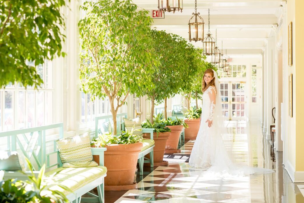 Photo of a bride at The Carolina Inn by Mikkel Paige Photography, in Chapel Hill, North Carolina.