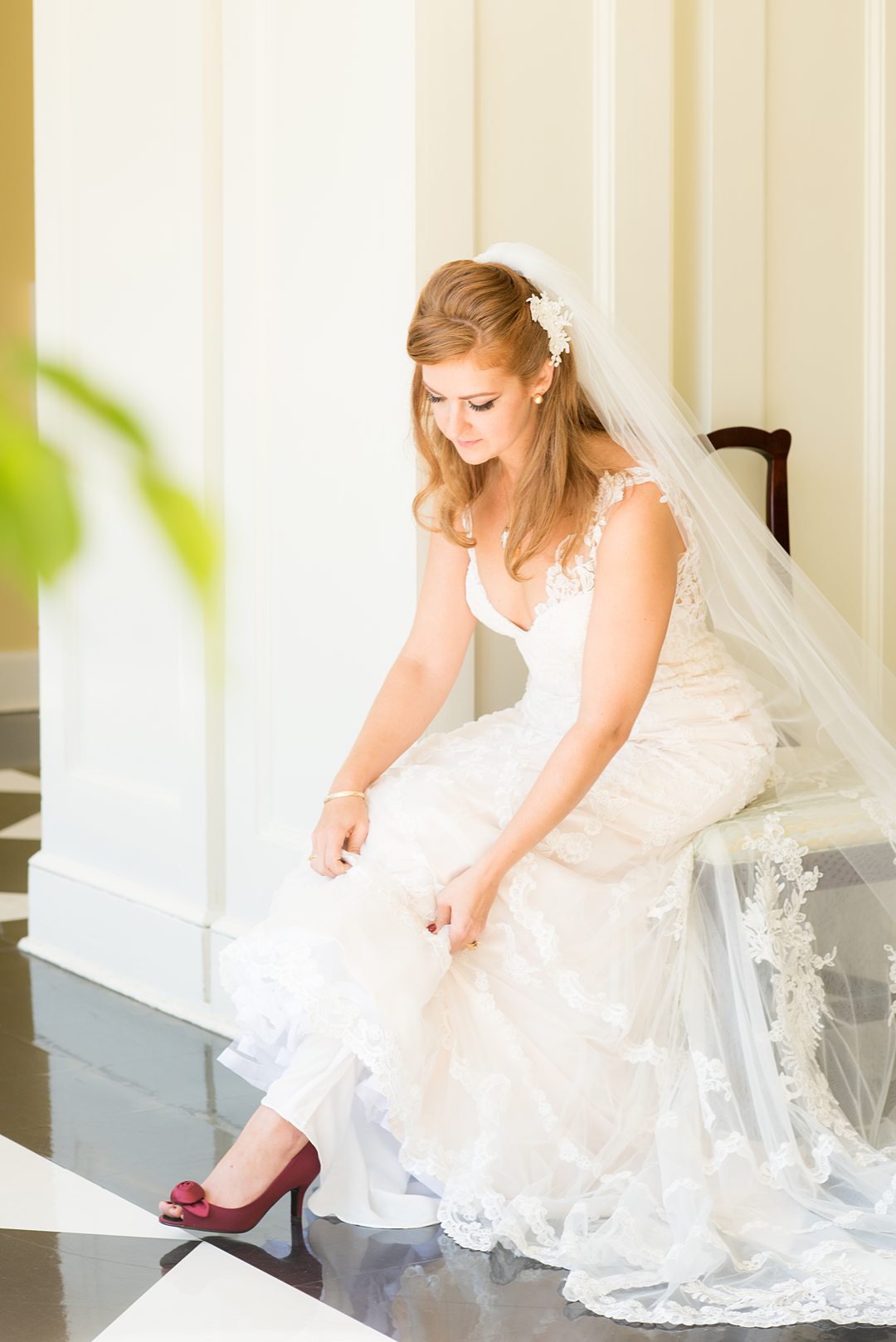 Photo of a bride at The Carolina Inn by Mikkel Paige Photography, in Chapel Hill, North Carolina.