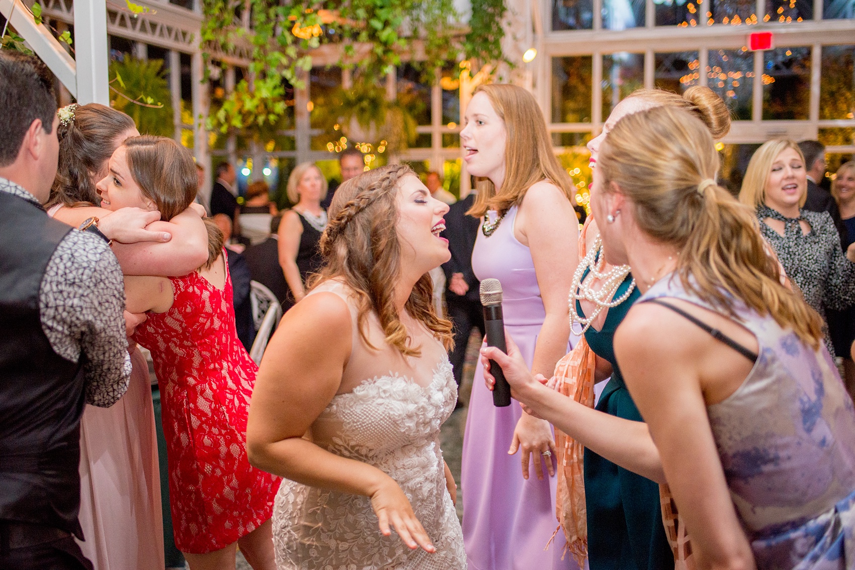 Mikkel Paige Photography photo of a wedding at Madison Hotel in NJ. Image of reception dancing in The Conservatory.