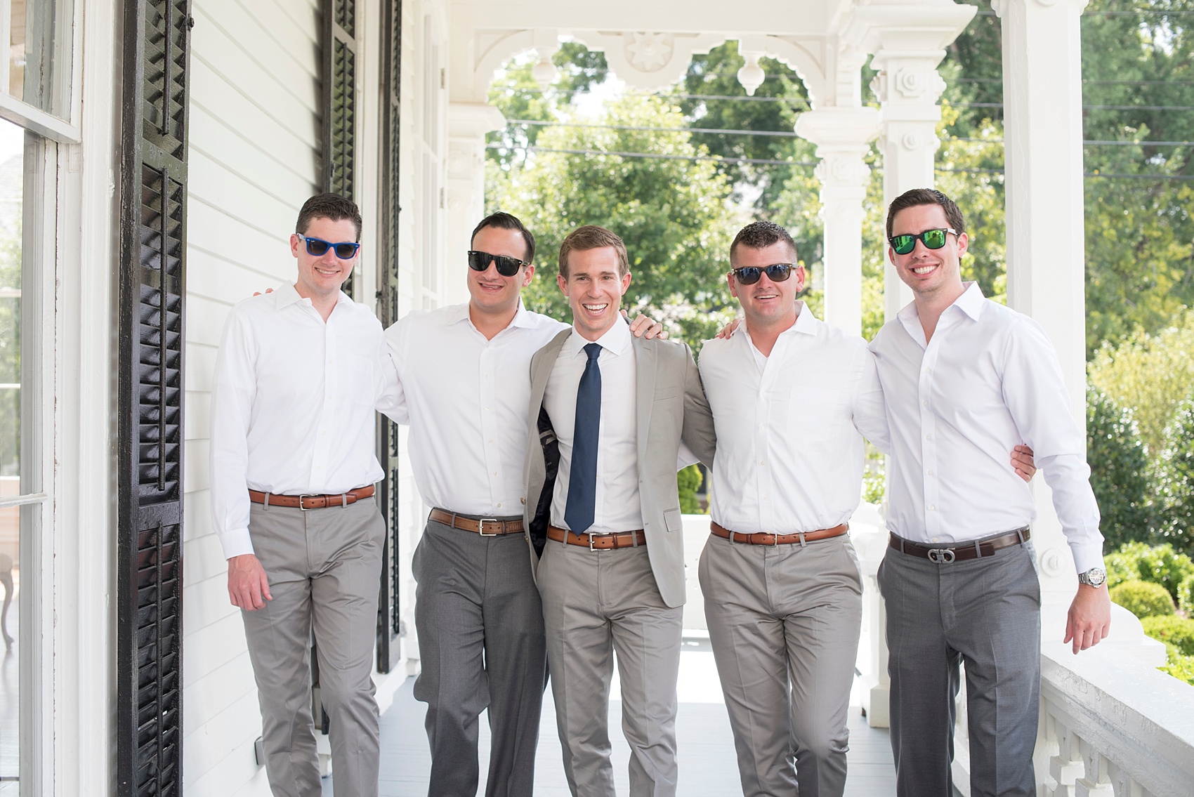 Mikkel Paige Photography photos of a wedding at The Merrimon-Wynne House in downtown Raleigh. The groomsmen!