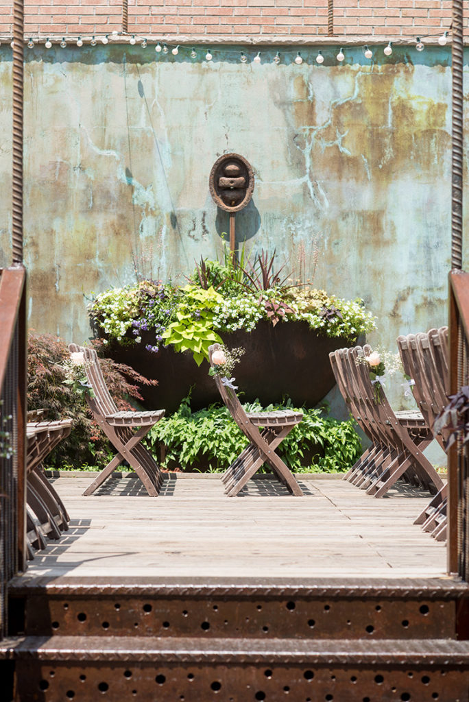 Mikkel Paige Photography photos of My Moon Brooklyn wedding with outdoor ceremony.