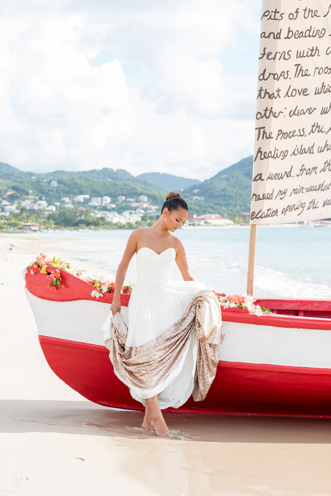 Mikkel Paige Photography photos of a bride in St. Lucia at The Landings.