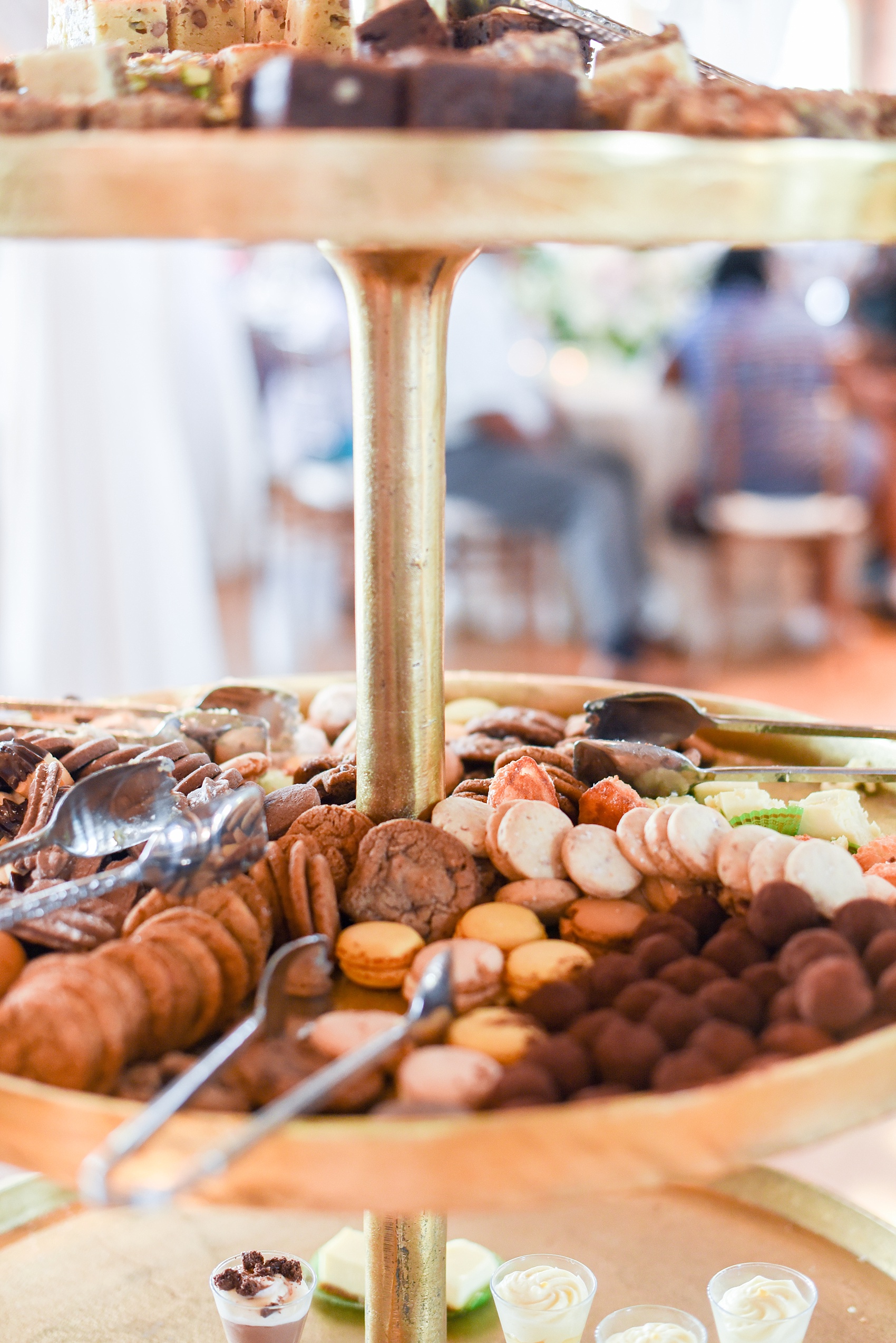 Mikkel Paige Photography photos from The Cotton Room wedding venue in Durham, NC. Dessert cookies and cake finish the evening!