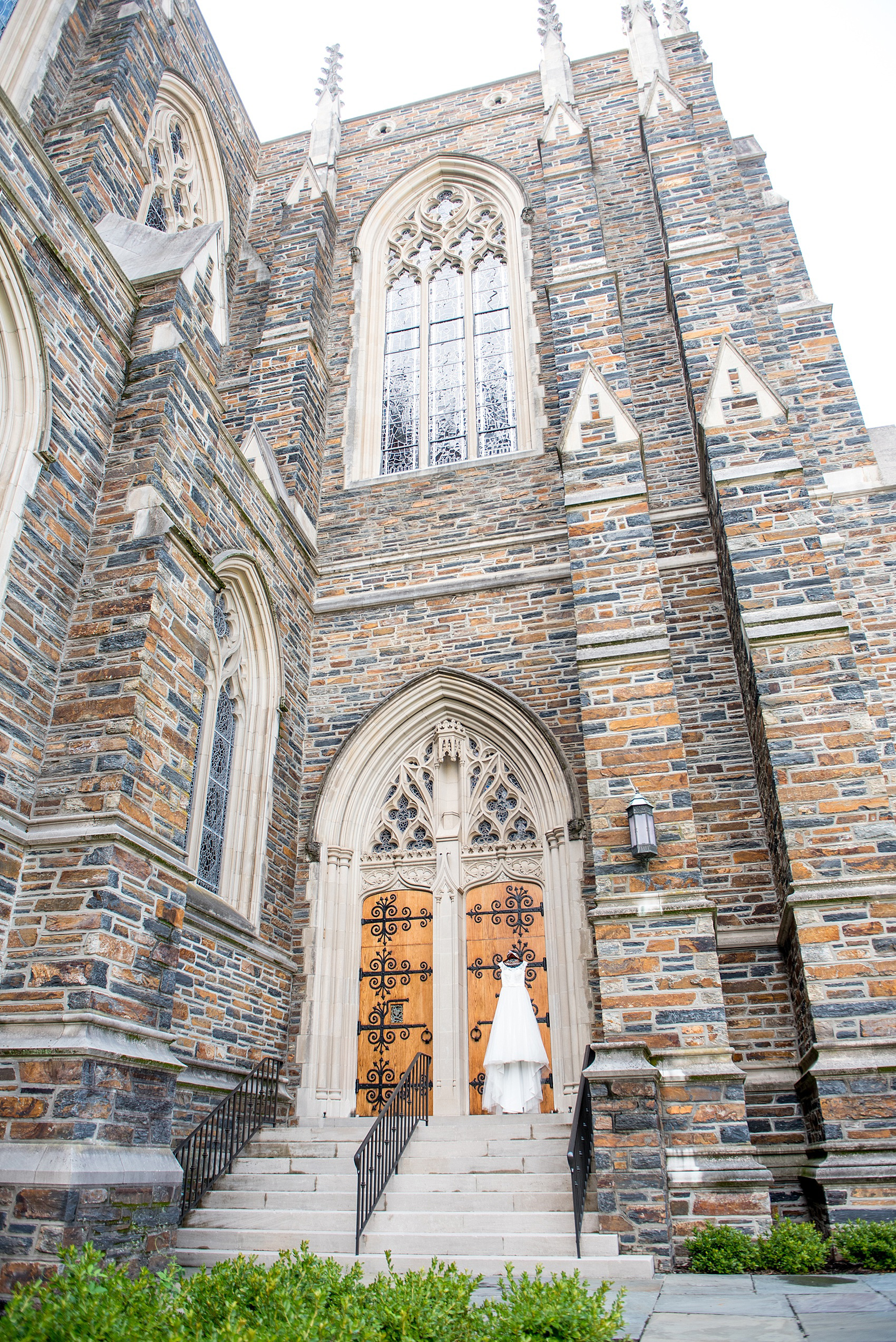 Mikkel Paige Photography photo of a Duke Chapel wedding in Durham, North Carolina with bridal gown image.