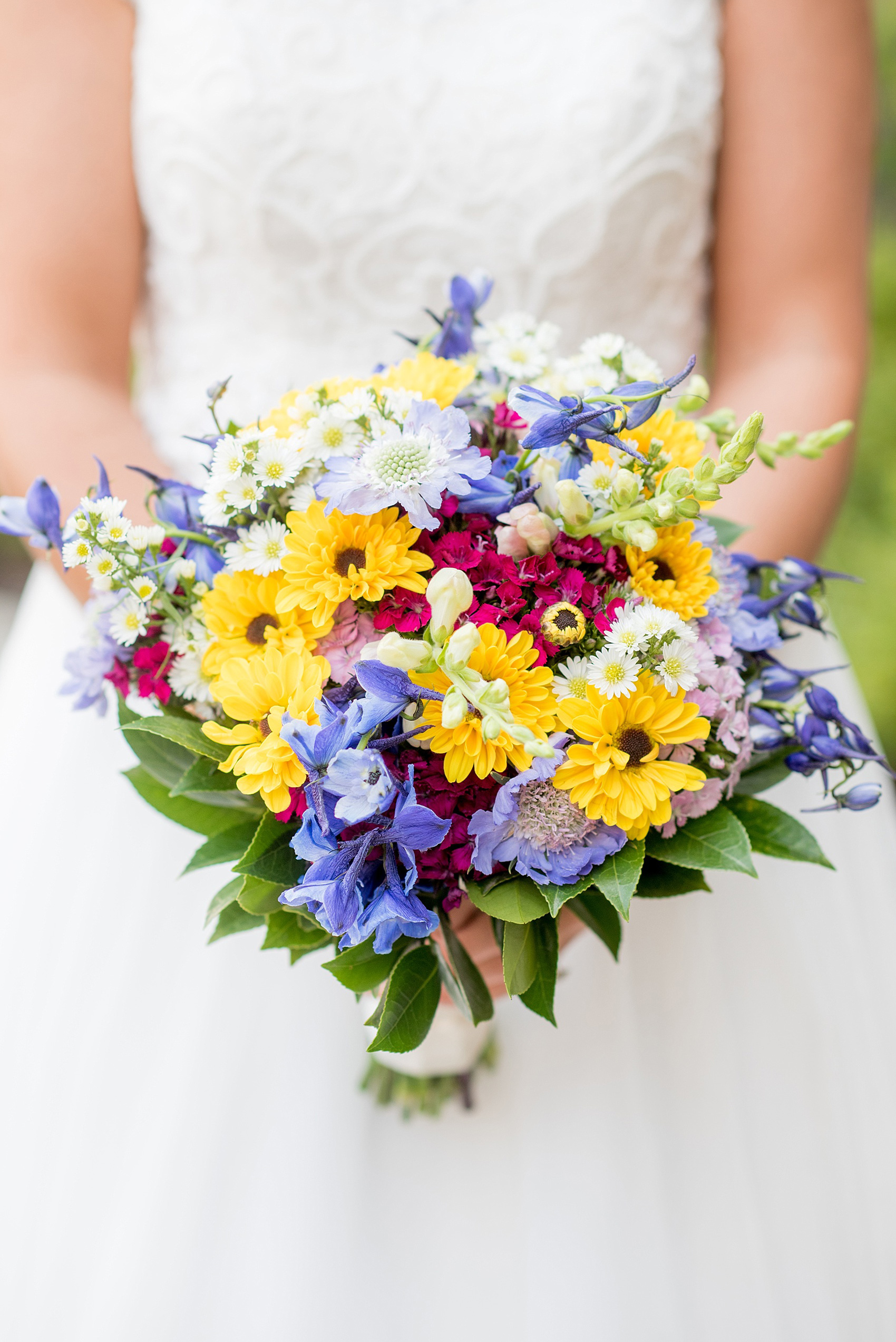 Mikkel Paige Photography photo of a Duke Chapel wedding in Durham, North Carolina. The bride carried a wildflower bouquet.