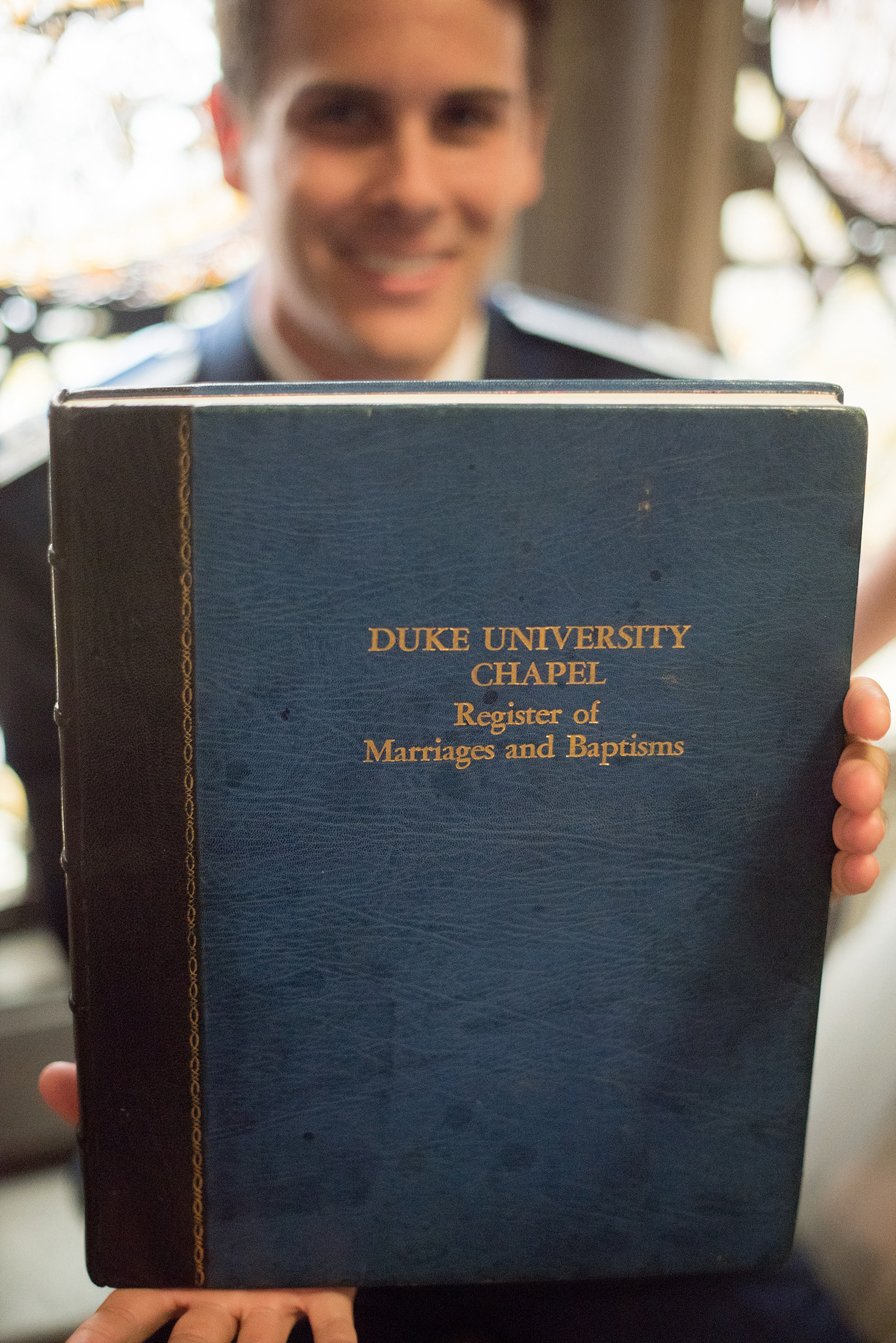 Mikkel Paige Photography photo of a Duke Chapel wedding in Durham, North Carolina. The bride and groom in the iconic gothic church.