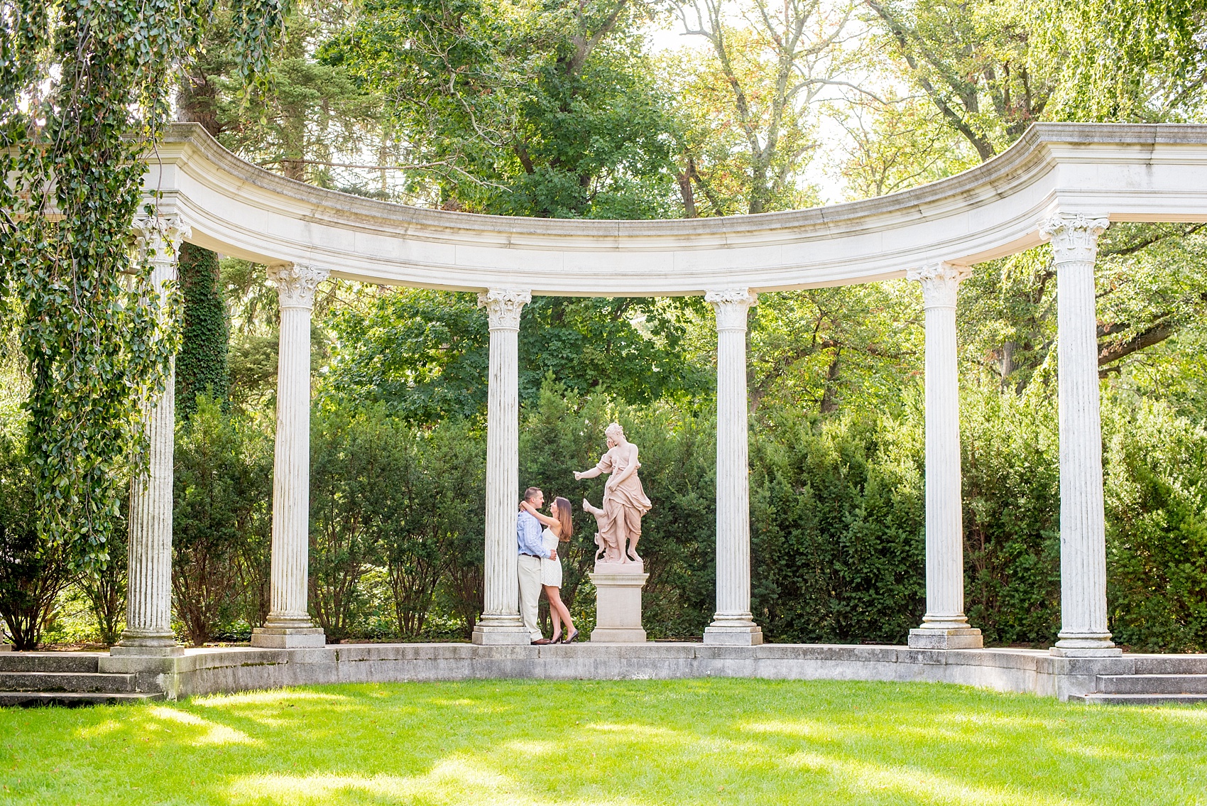 Mikkel Paige Photography photo of an Old Westbury Gardens wedding engagement session on Long Island.