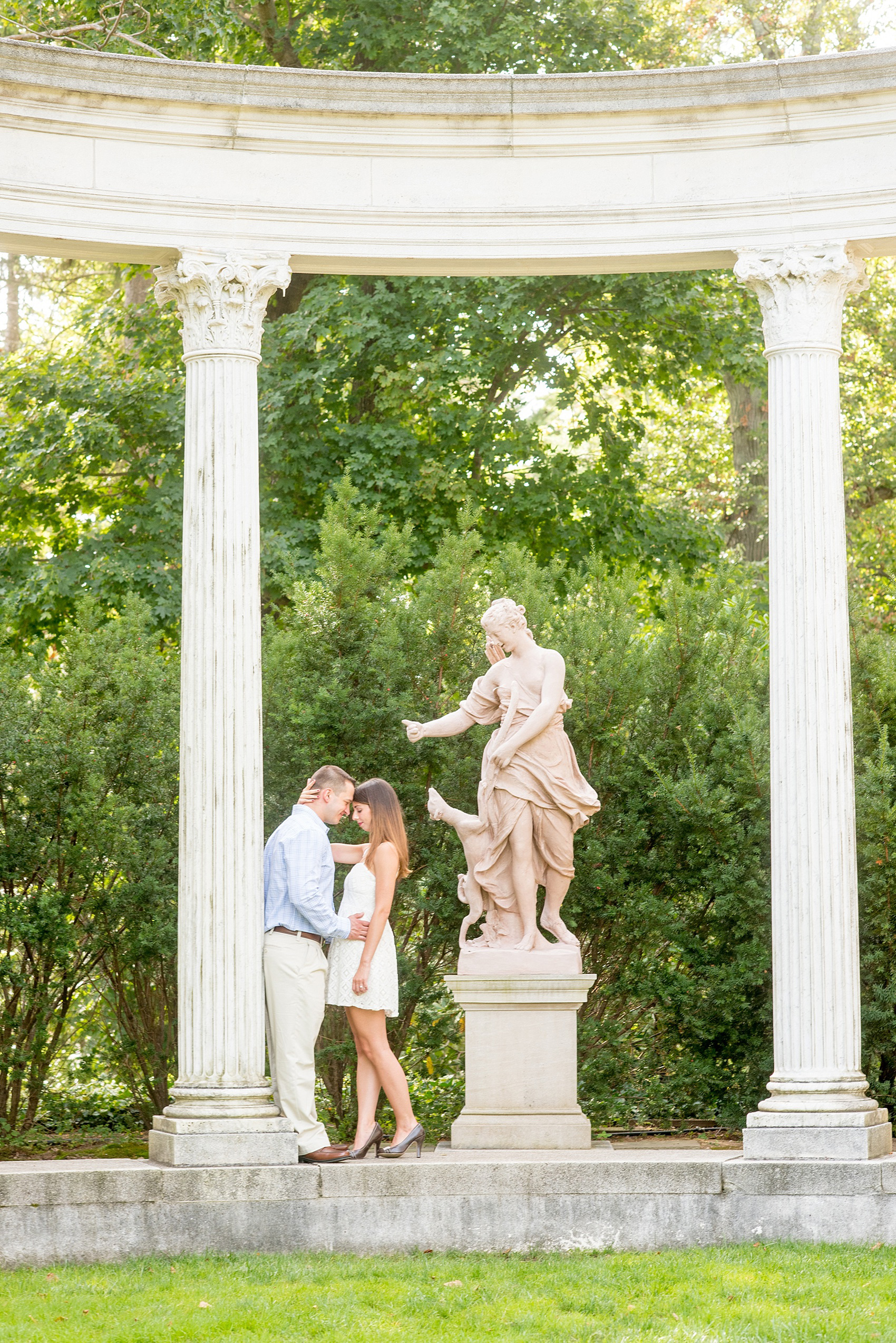 Mikkel Paige Photography photo of an Old Westbury Gardens wedding summer engagement session on Long Island.