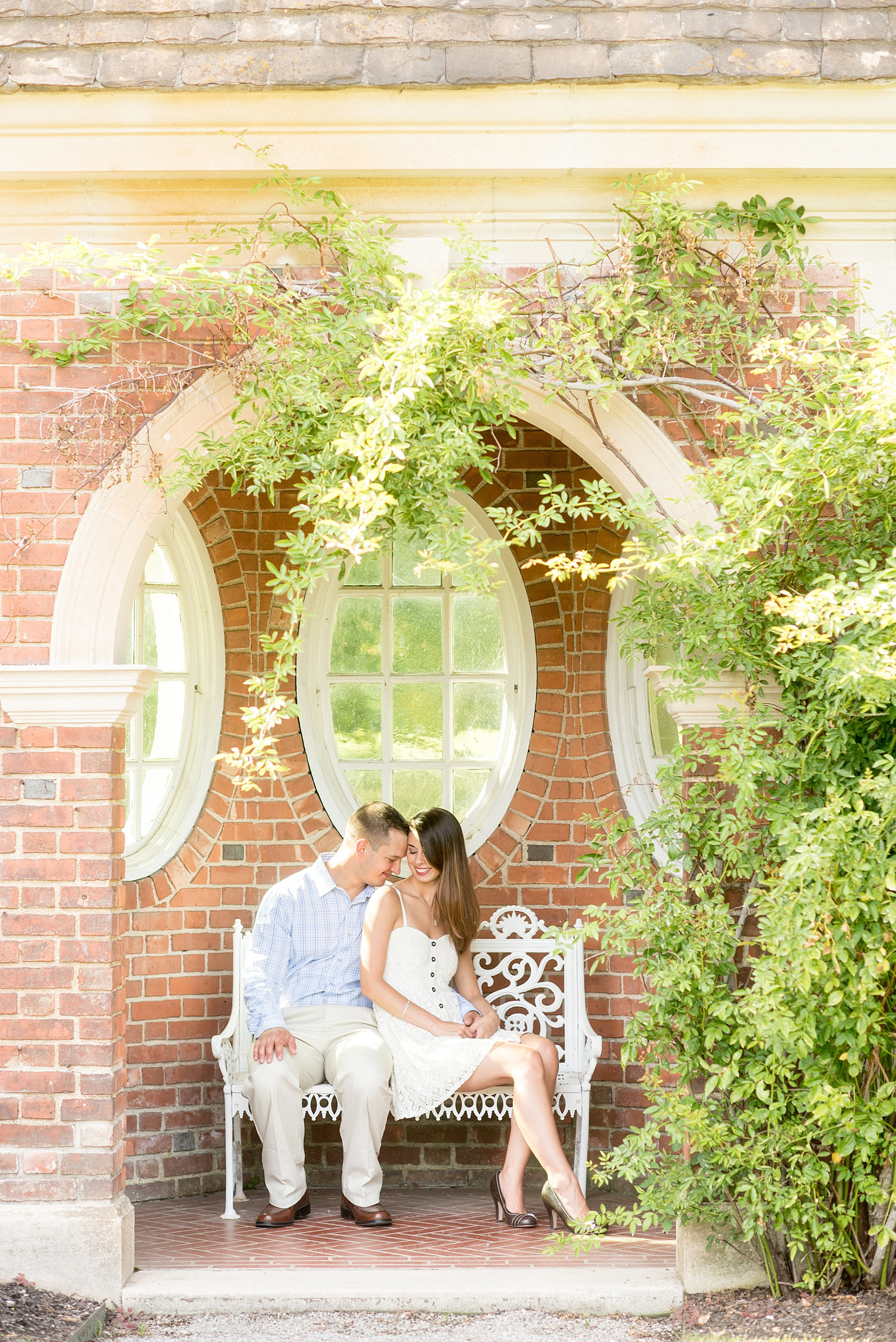 Mikkel Paige Photography photo of an Old Westbury Gardens wedding summer engagement session on Long Island.