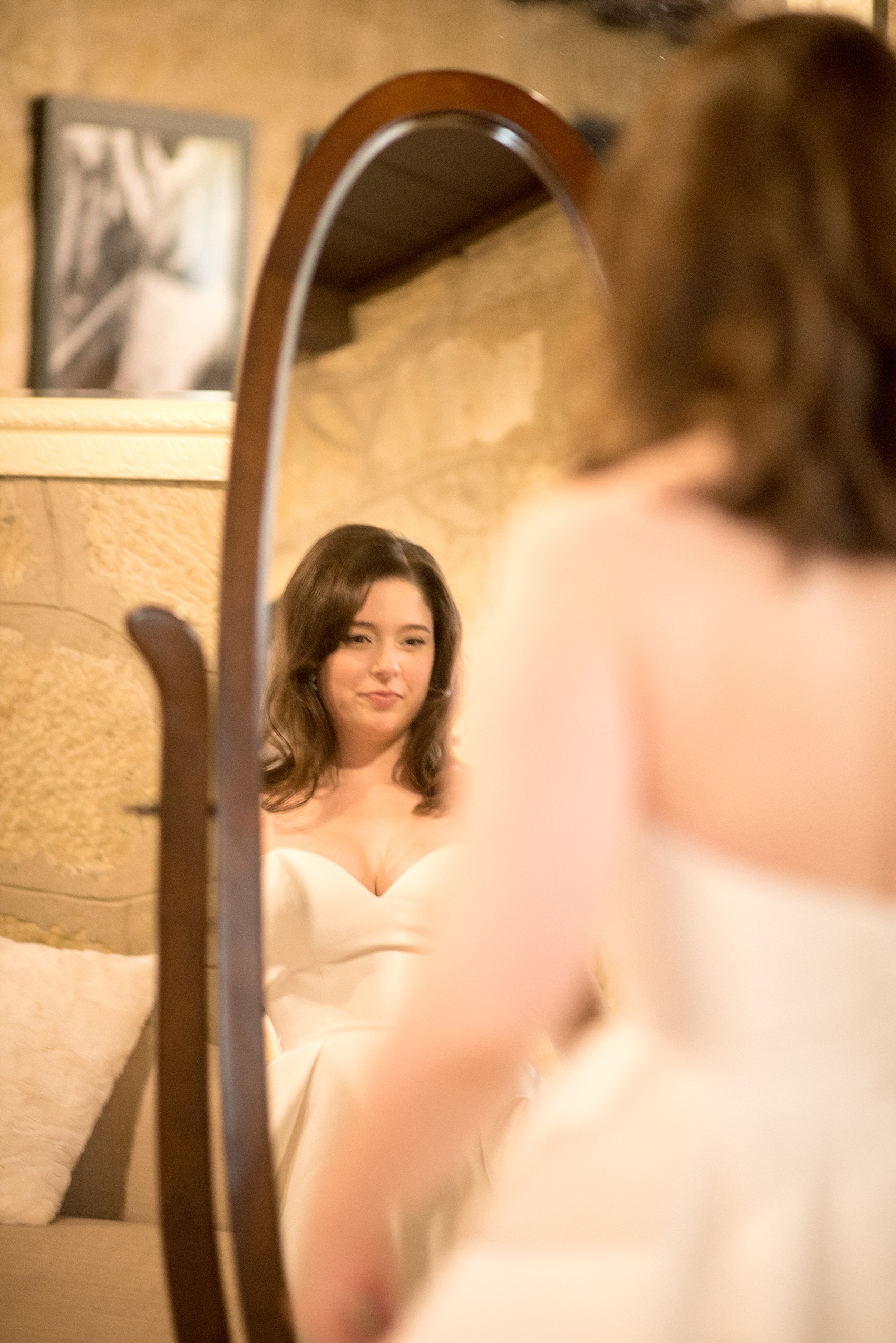 Mikkel Paige Photography wedding photo of the bride getting ready at Los Gatos California Testarossa Winery.