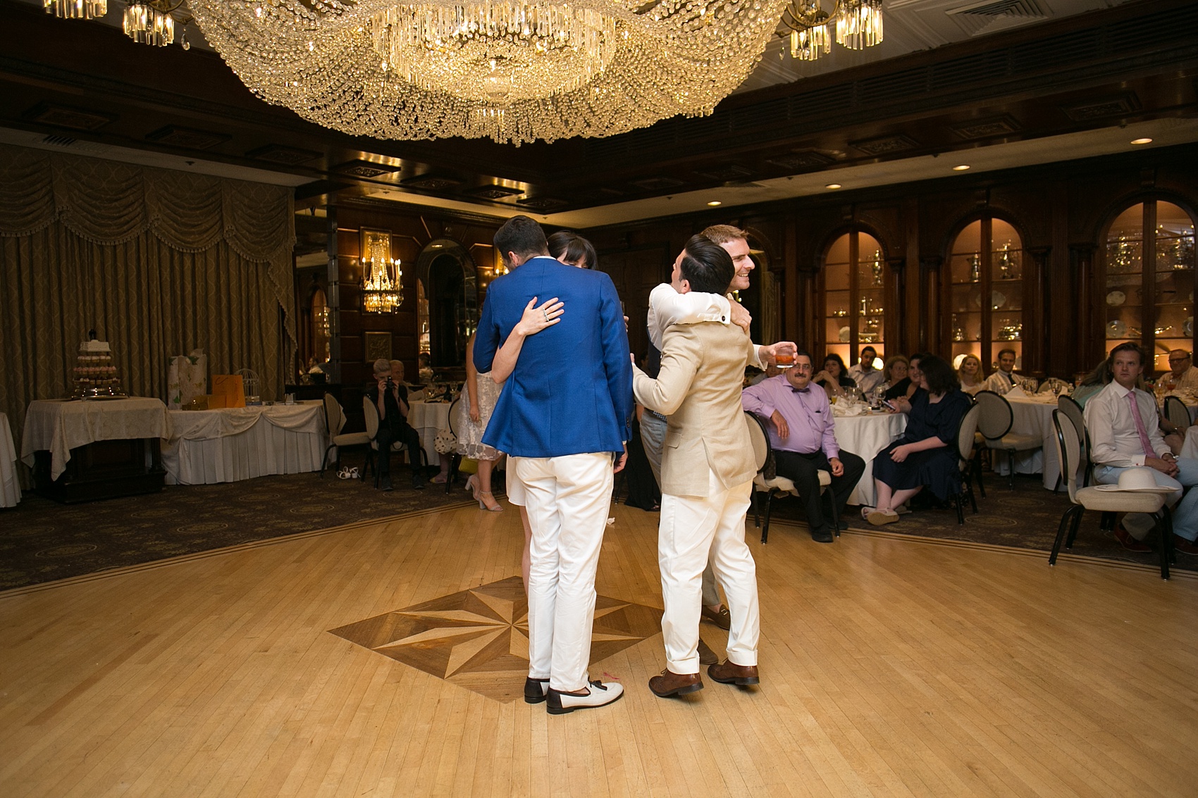 Mikkel Paige Photography photos of a gay wedding at The Manor in West Orange, NJ. Daytime reception with brunch buffet.