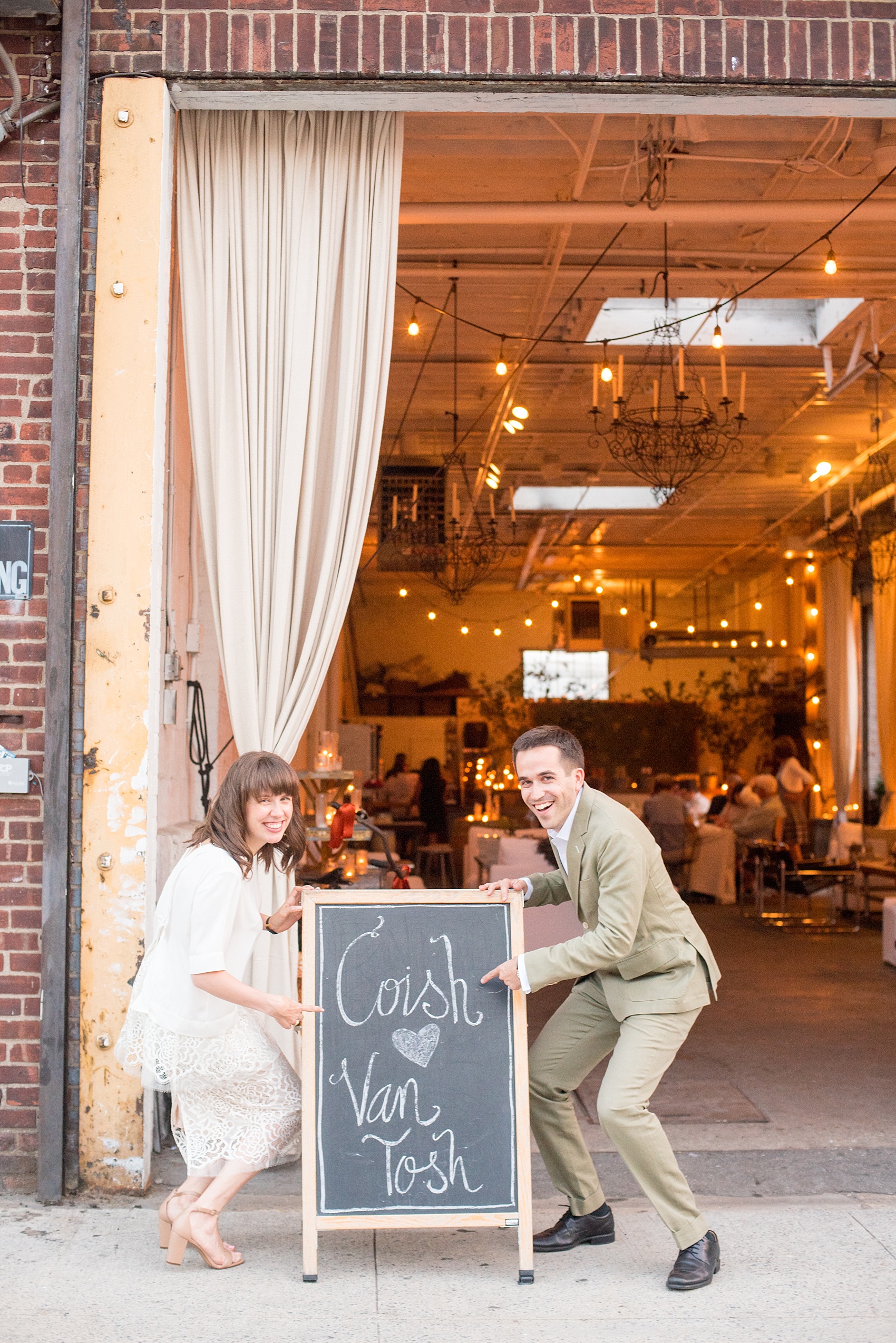 Mikkel Paige Photography photos of a wedding rehearsal dinner at Aterlier Roquette, Brooklyn. A romantic intimate setting for a small gathering.