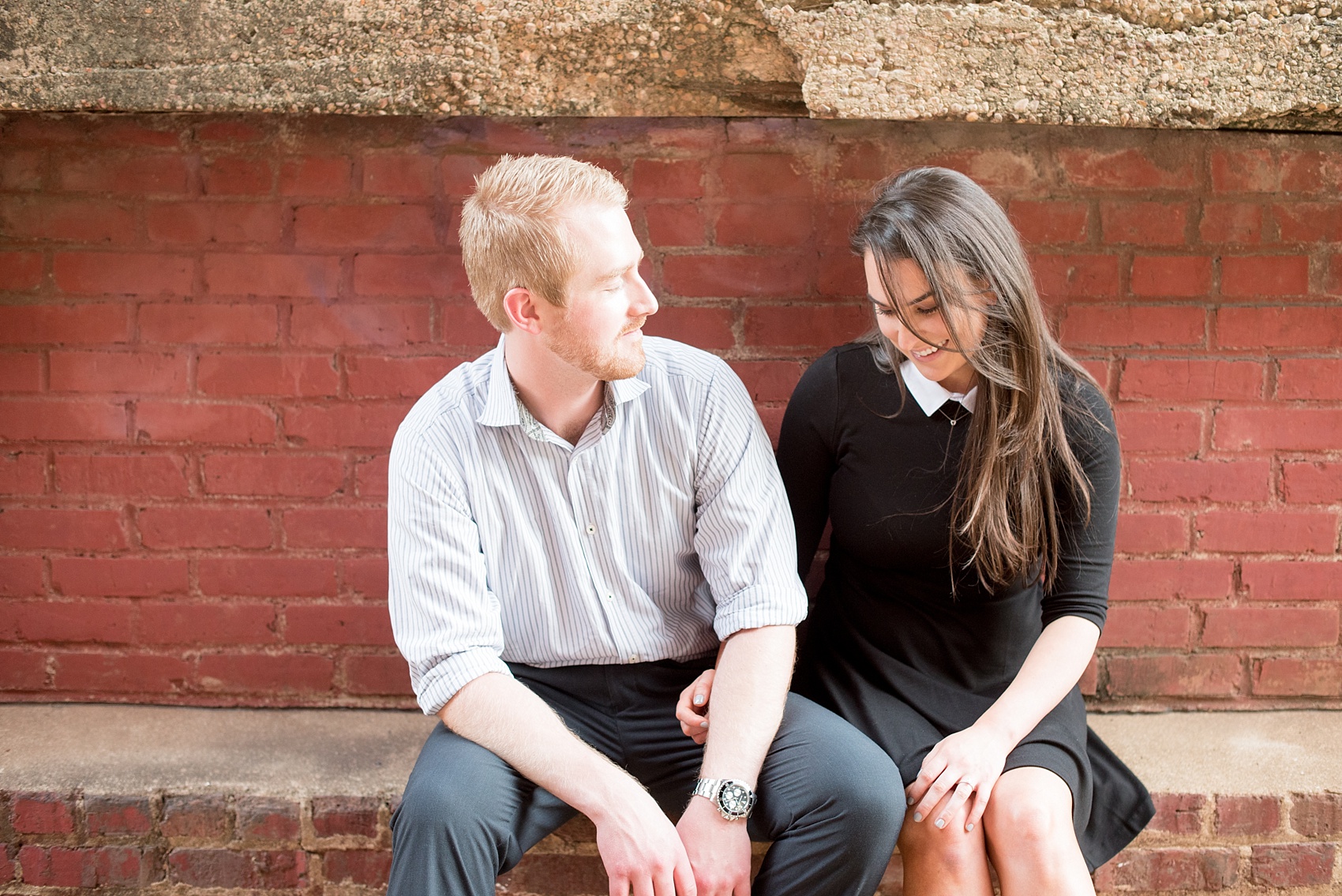 Mikkel Paige Photography photos of a downtown Raleigh engagement session.