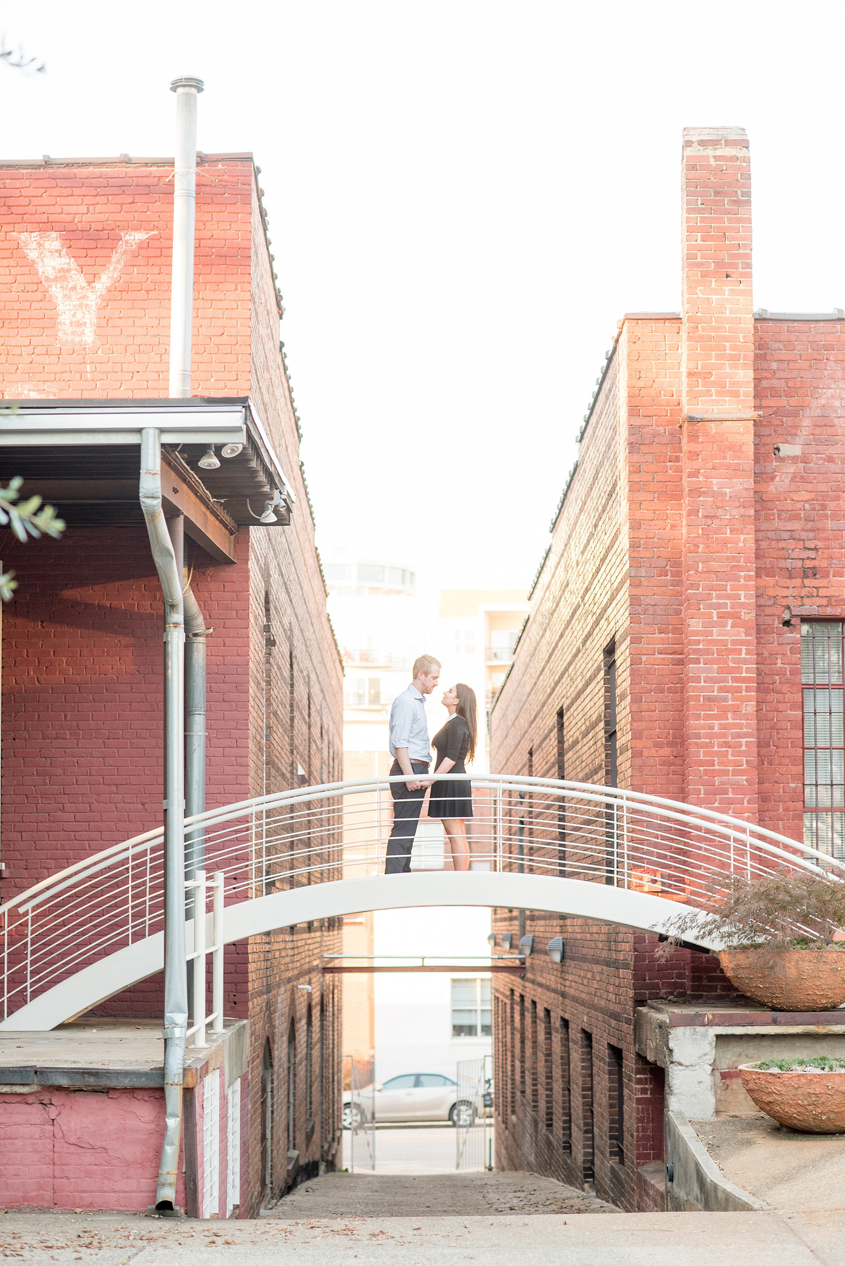 Mikkel Paige Photography photos of a downtown Raleigh engagement session.