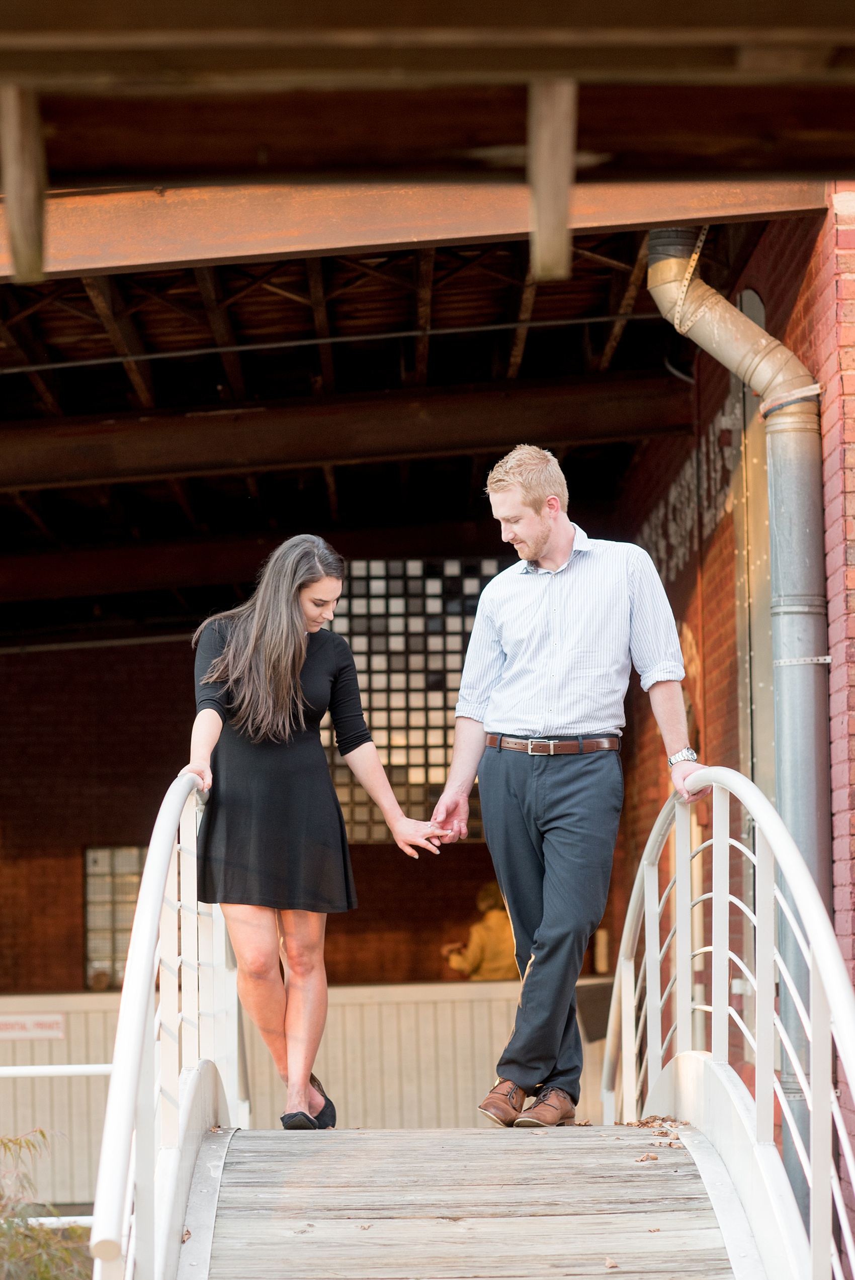 Mikkel Paige Photography photos of a downtown Raleigh engagement session.