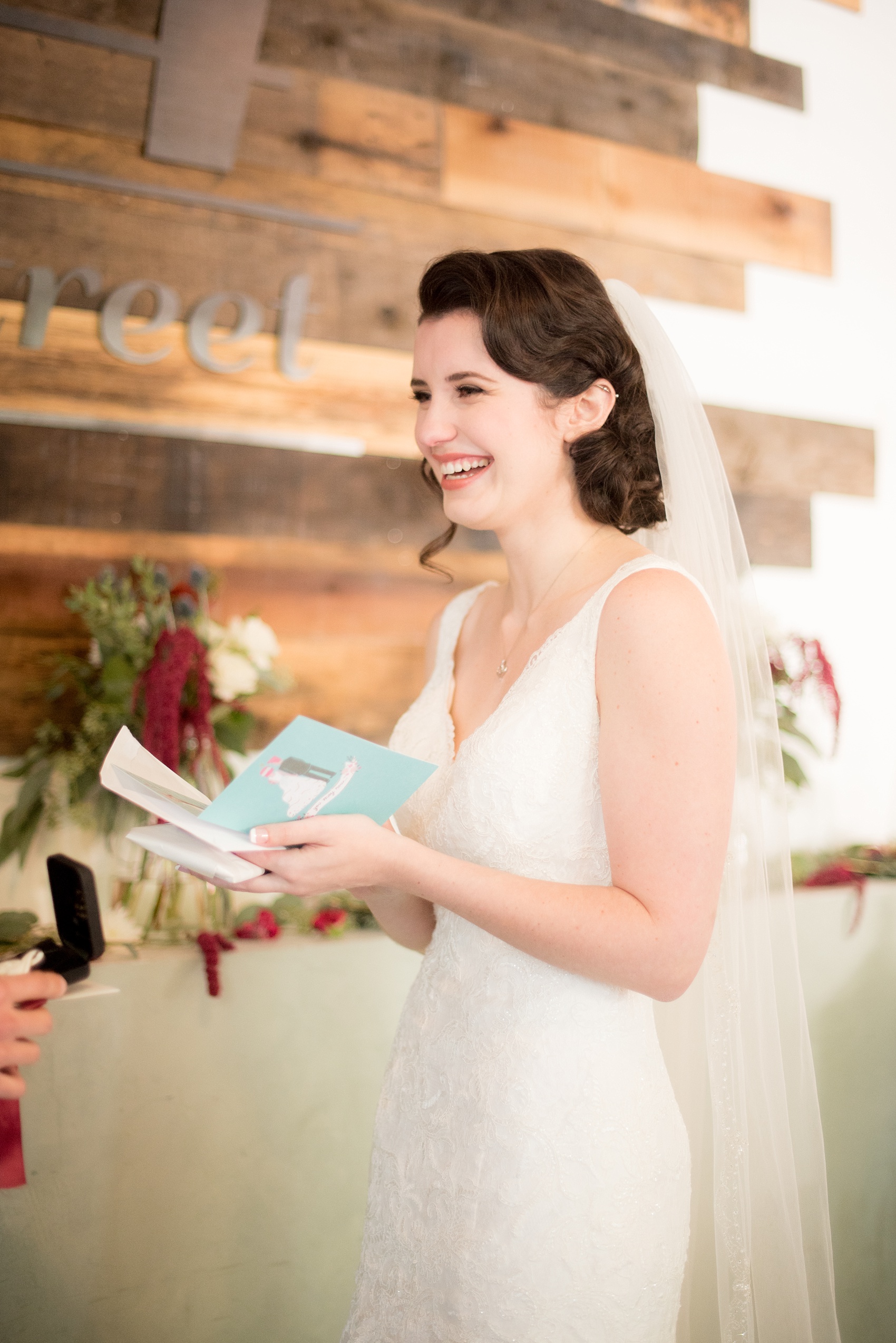 Mikkel Paige Photography photo of a 214 Martin Street downtown Raleigh wedding with the bride and groom's first look.