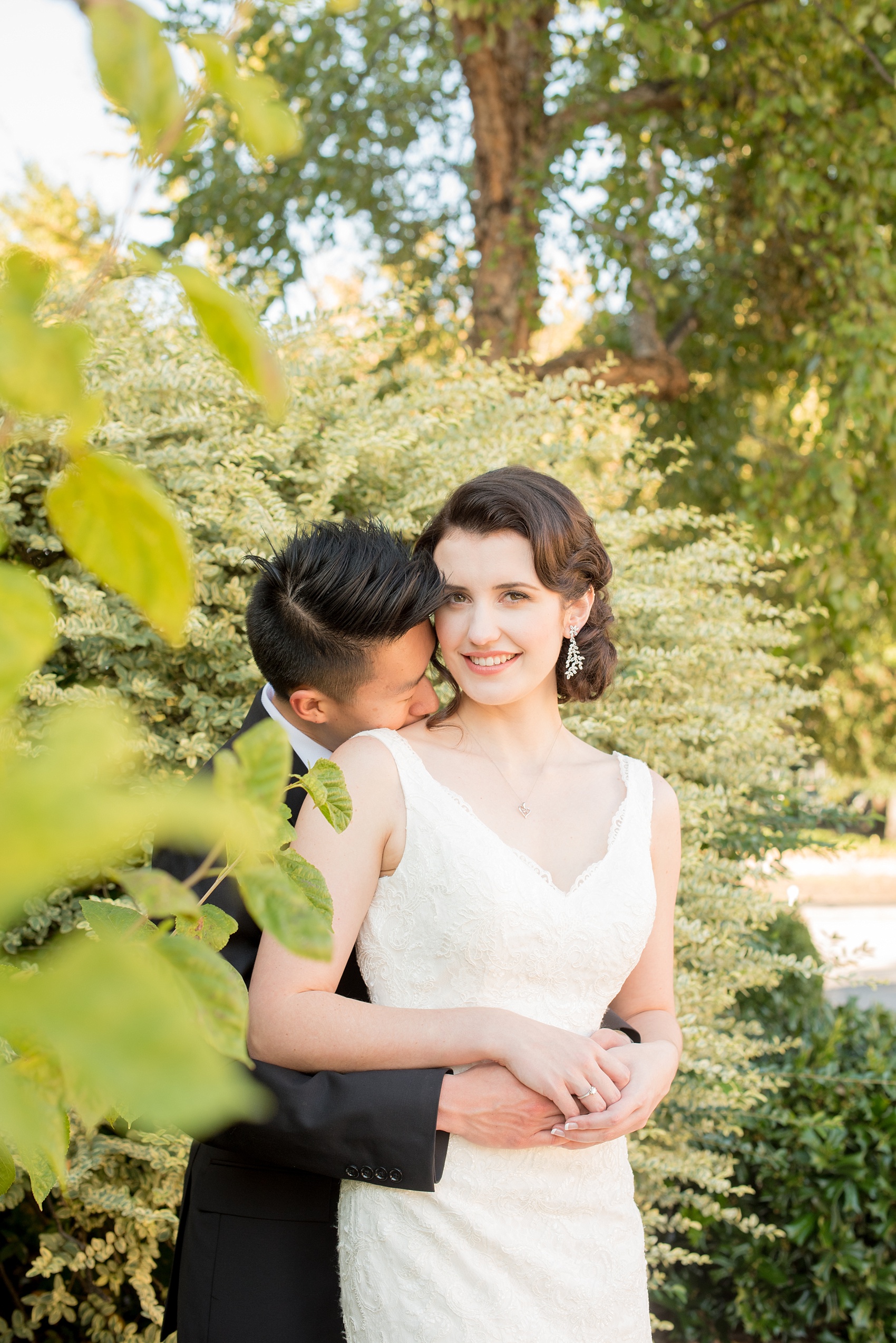 Mikkel Paige Photography photos of bride and groom in downtown Raleigh for a 214 Martin Street wedding.