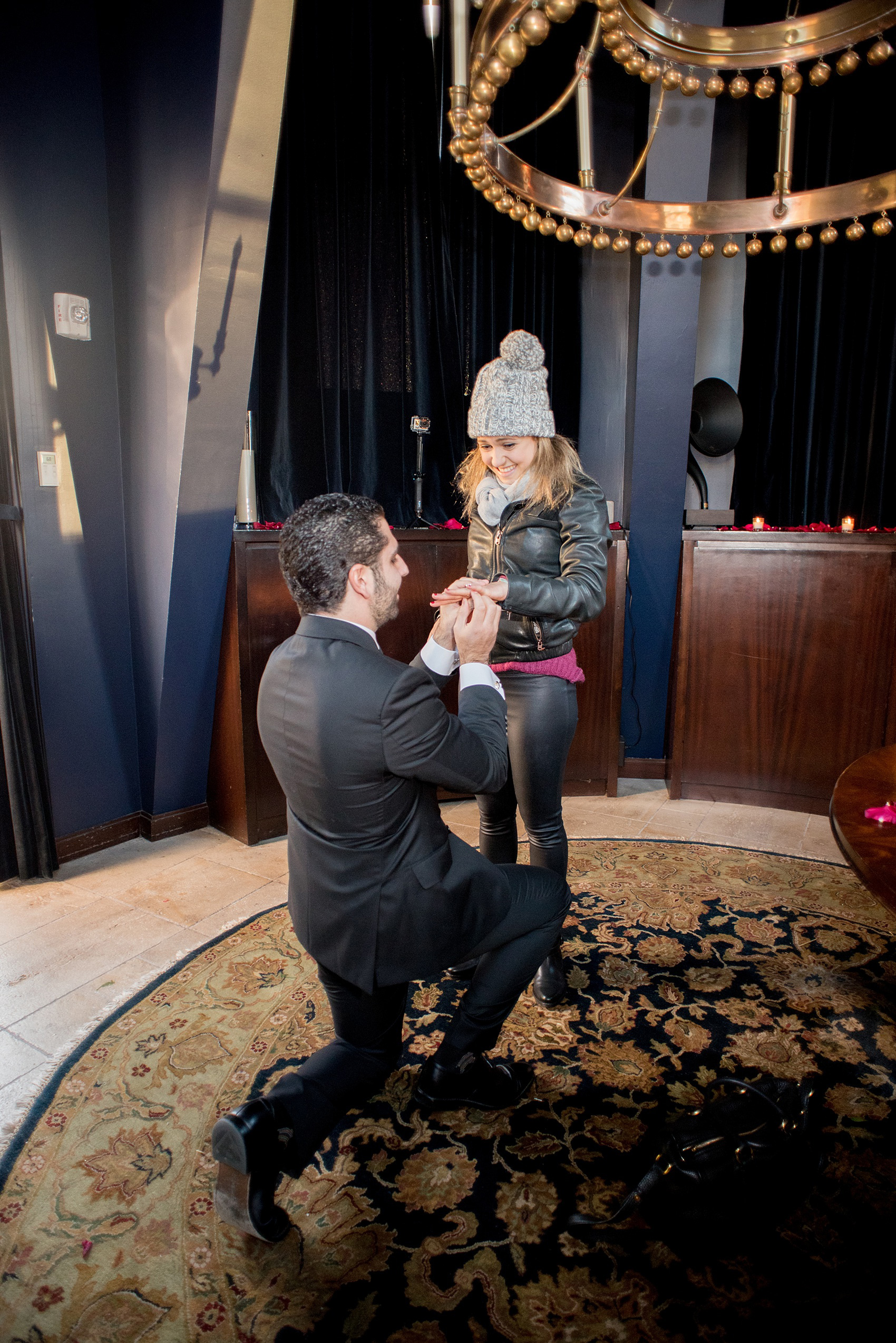 Mikkel Paige Photography photos of a surprise romantic NYC proposal at The Nomad Hotel. 