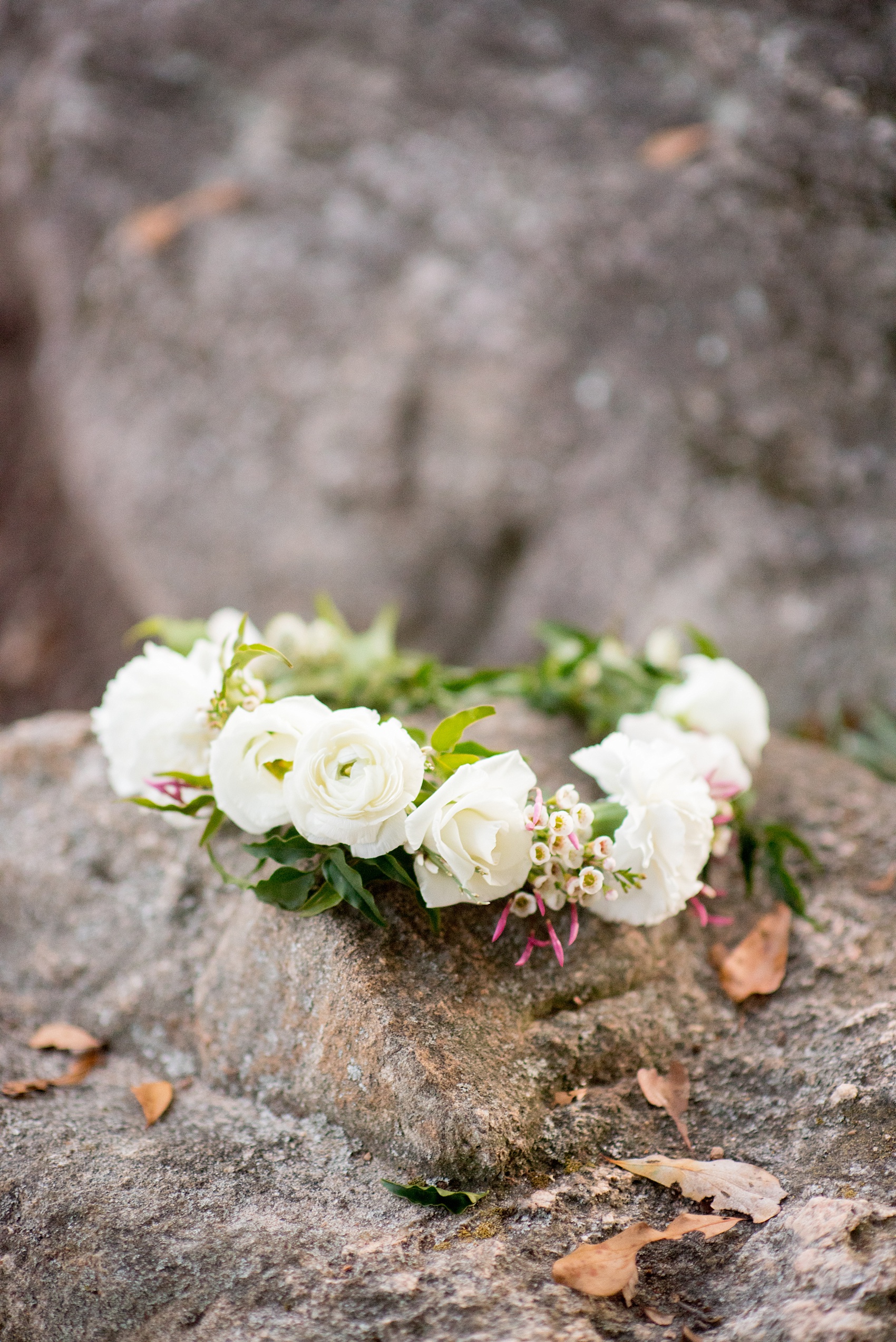 Mikkel Paige Photography photos of a Raleigh engagement session at Pullen Park. The bride wore a white floral crown by Meristem Floral.