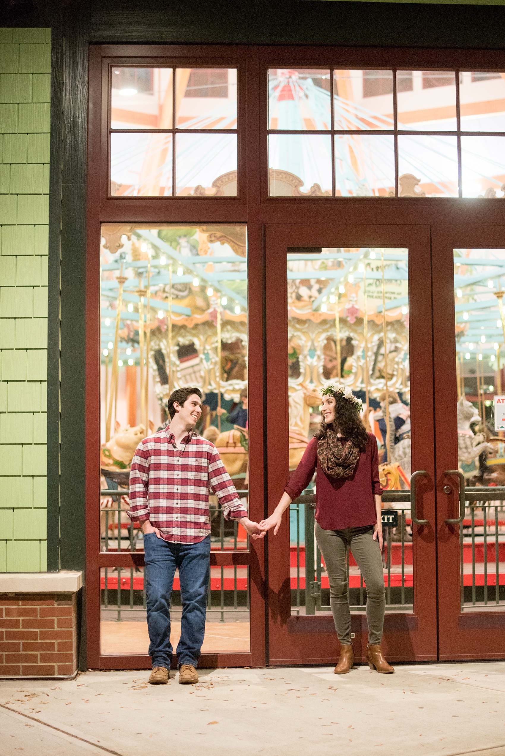 Mikkel Paige Photography photos of a Raleigh engagement session at Pullen Park.