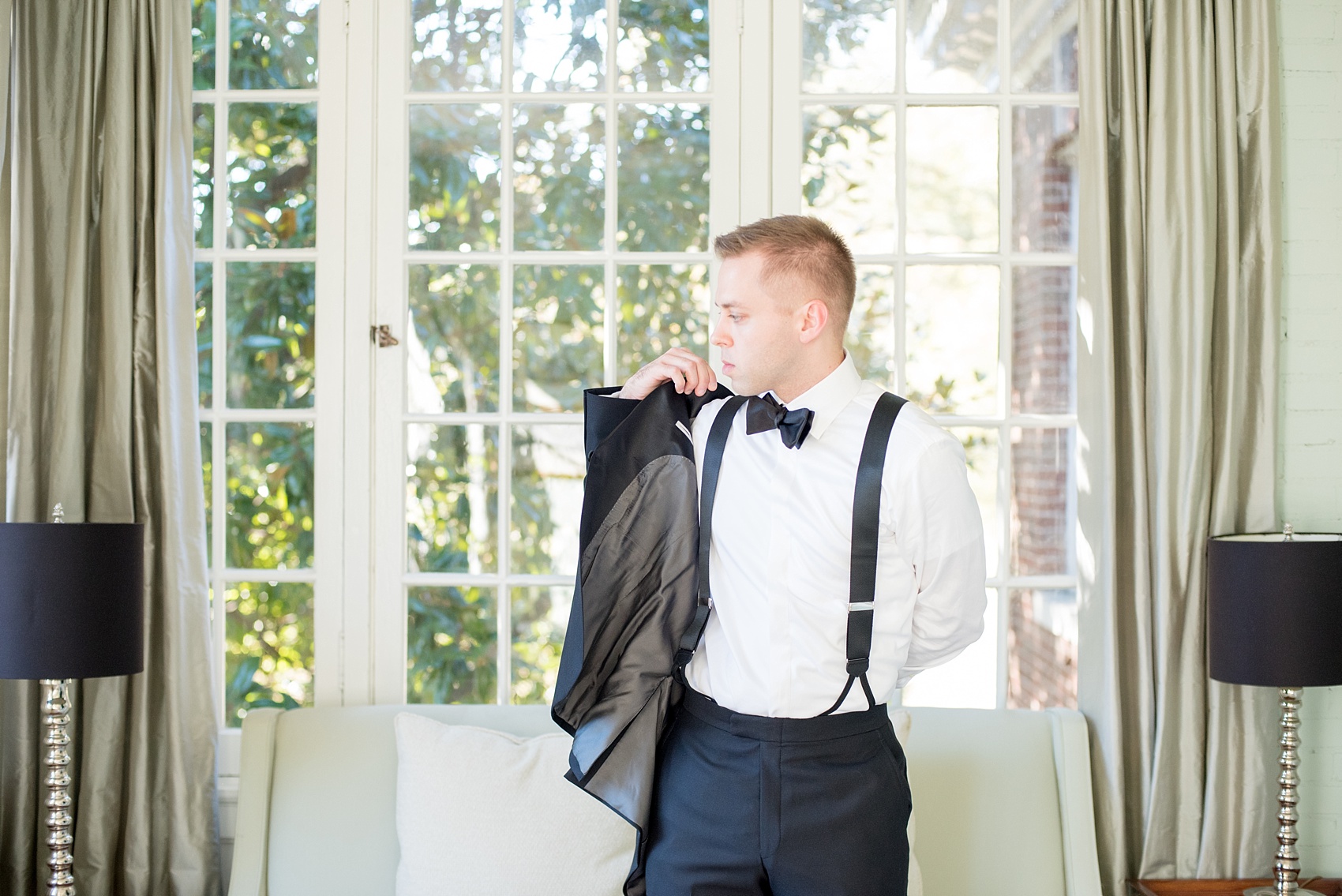 Mikkel Paige Photography photo of a wedding at The Rickhouse, Durham. The groom prepared at Kings Daughter's Inn.