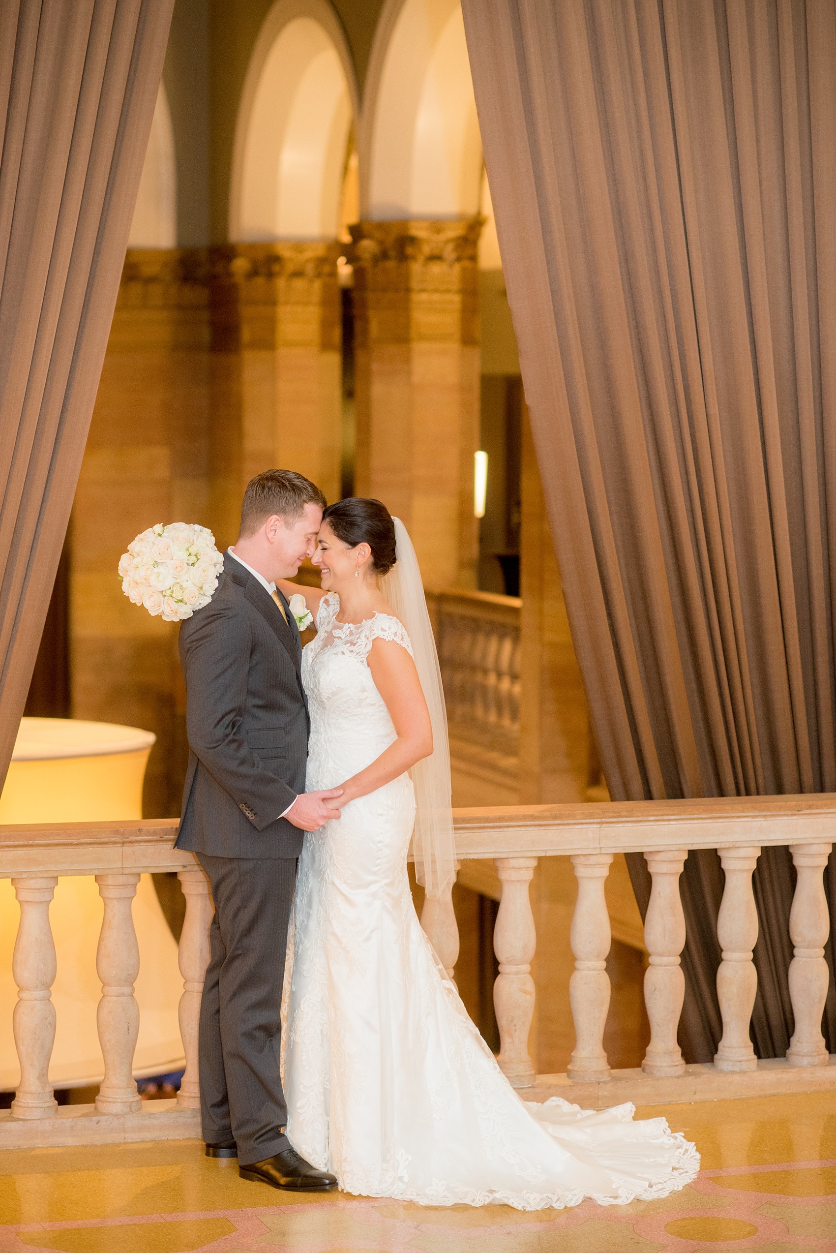 Mikkel Paige Photography photos of a wedding in downtown Chicago at The Rookery. The couple did their first look at the W Hotel.