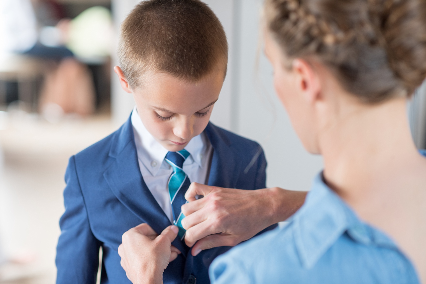 The Cookery Durham wedding photos by Mikkel Paige Photography. Picture of the bride getting ready with her young son.