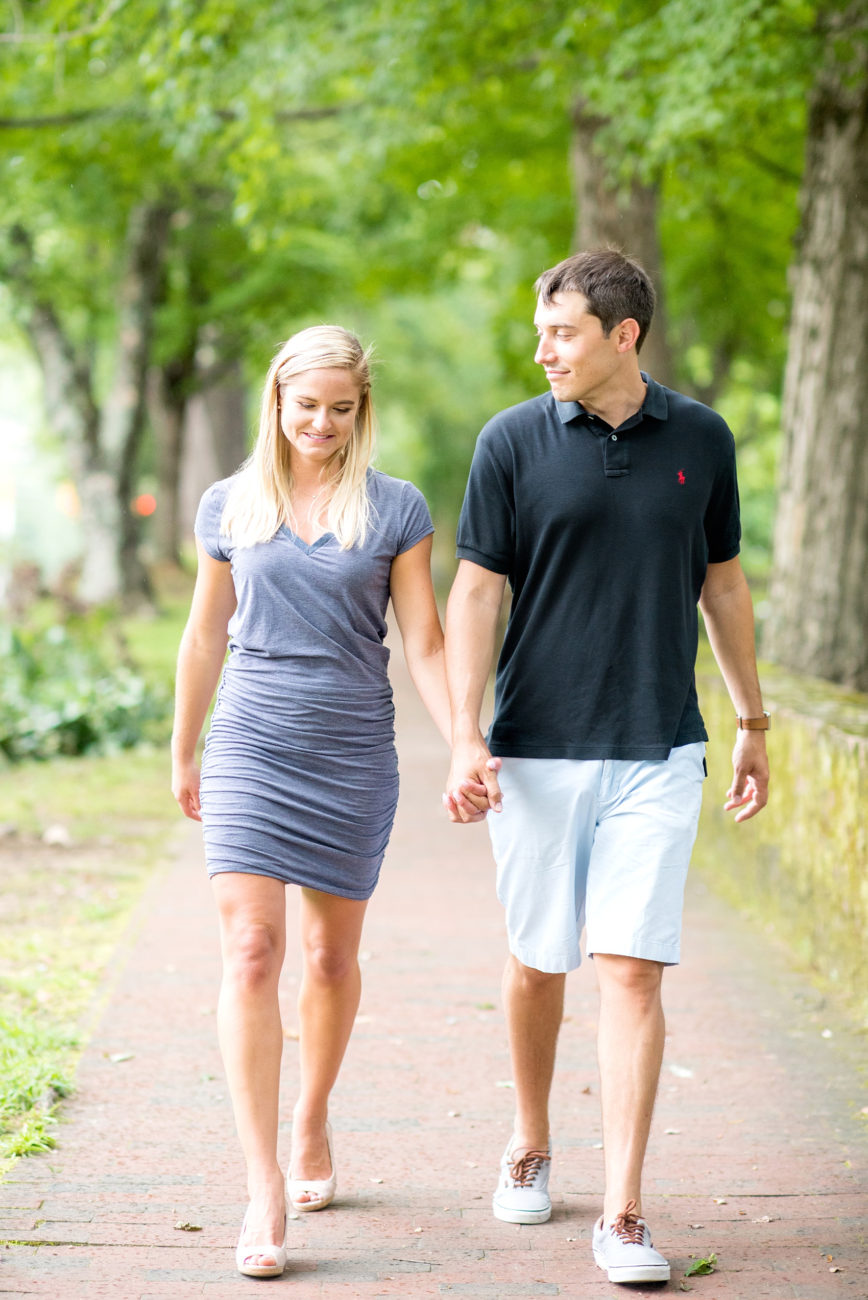 Mikkel Paige Photography pictures of a colorful engagement session in Chapel Hill North Carolina.