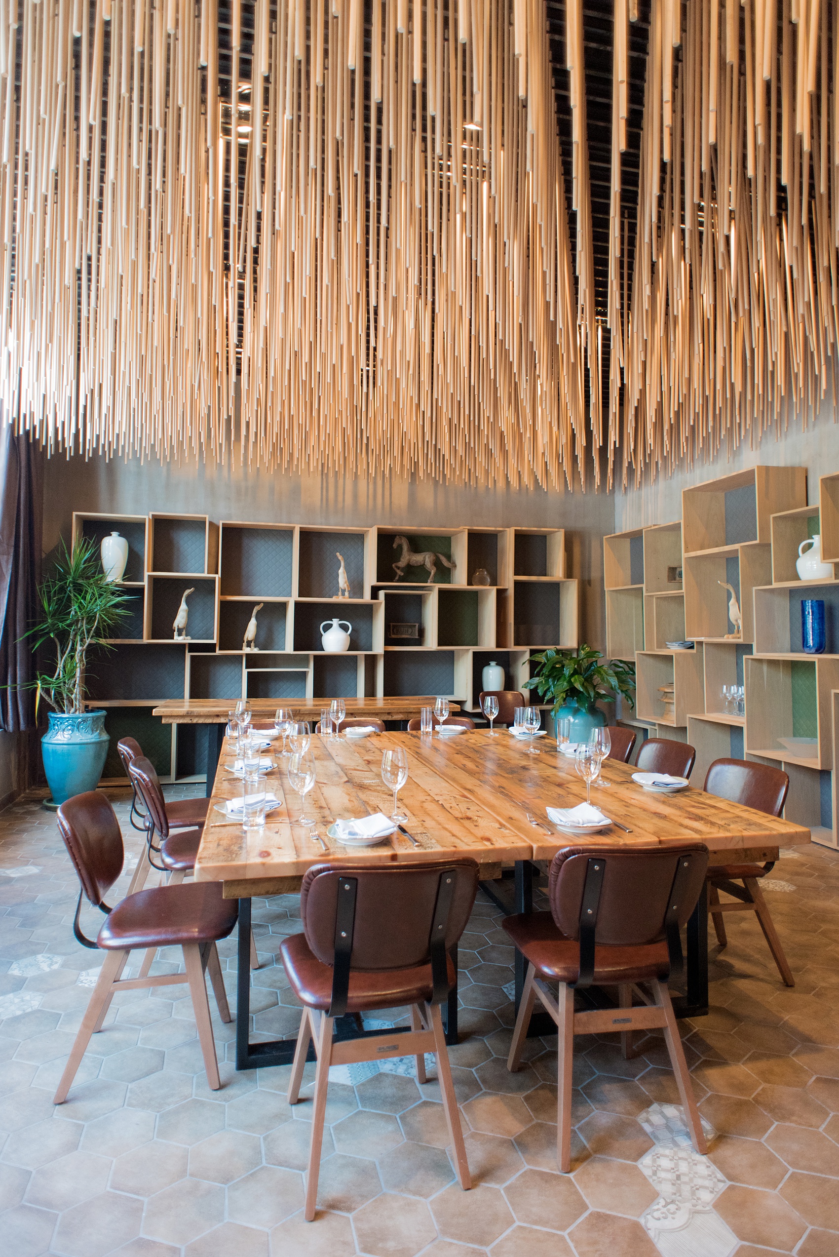 Photos of Vidrio restaurant in Raleigh, NC by Mikkel Paige Photography. Wedding venue in North Carolina with mediterranean and Spanish inspired art and interior design.