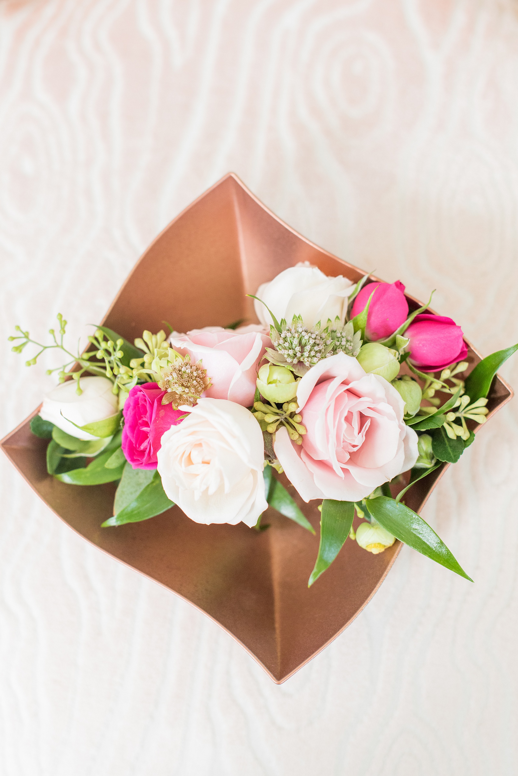 Mikkel Paige Photography pictures from a wedding at Merrimon-Wynne House in Raleigh, NC. Photo of the bride's floral hair comb by Eclectic Sage.