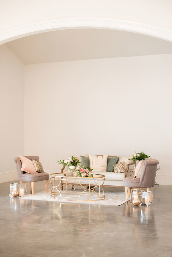 Mikkel Paige Photography pictures from a wedding at Merrimon-Wynne House in Raleigh, NC. Photo of the lounge inside the reception dancing area.