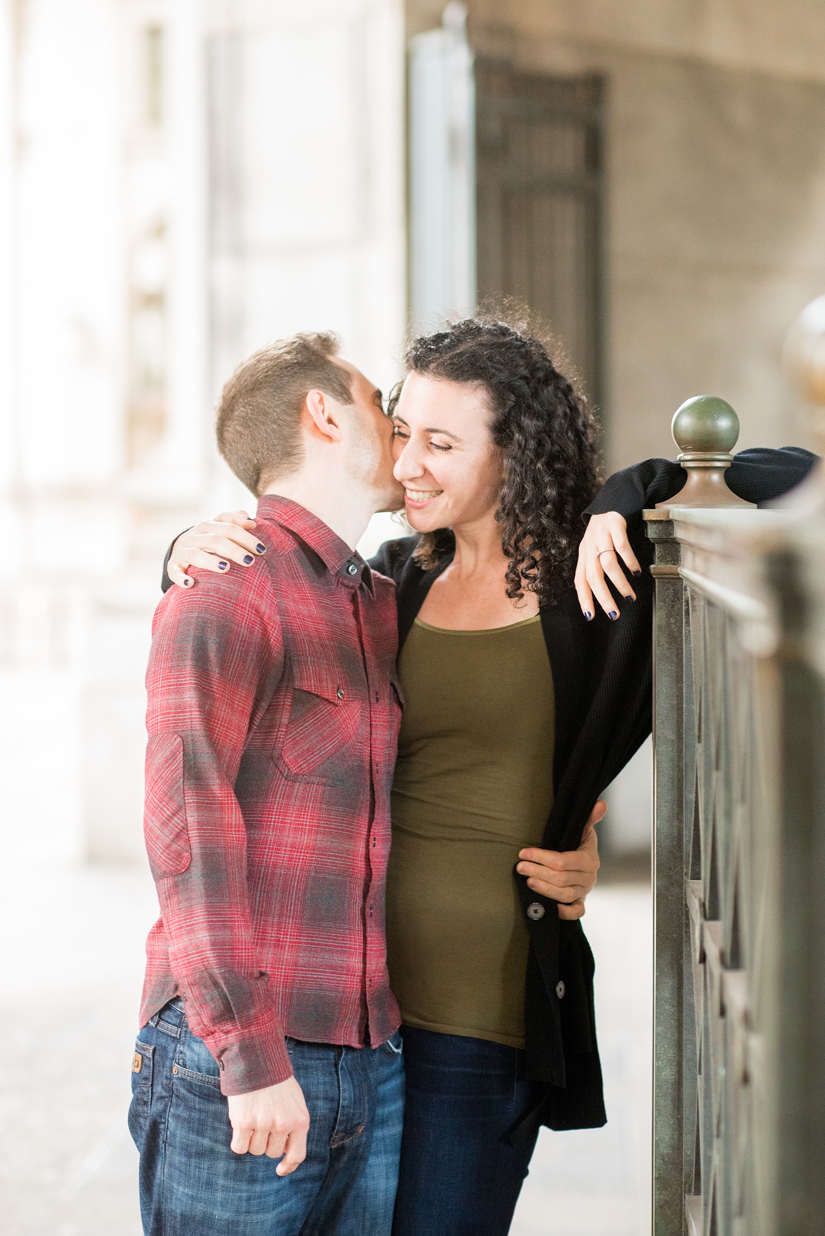 Mikkel Paige Photography engagement photos in lower manhattan near City Hall and the Brooklyn Bridge.