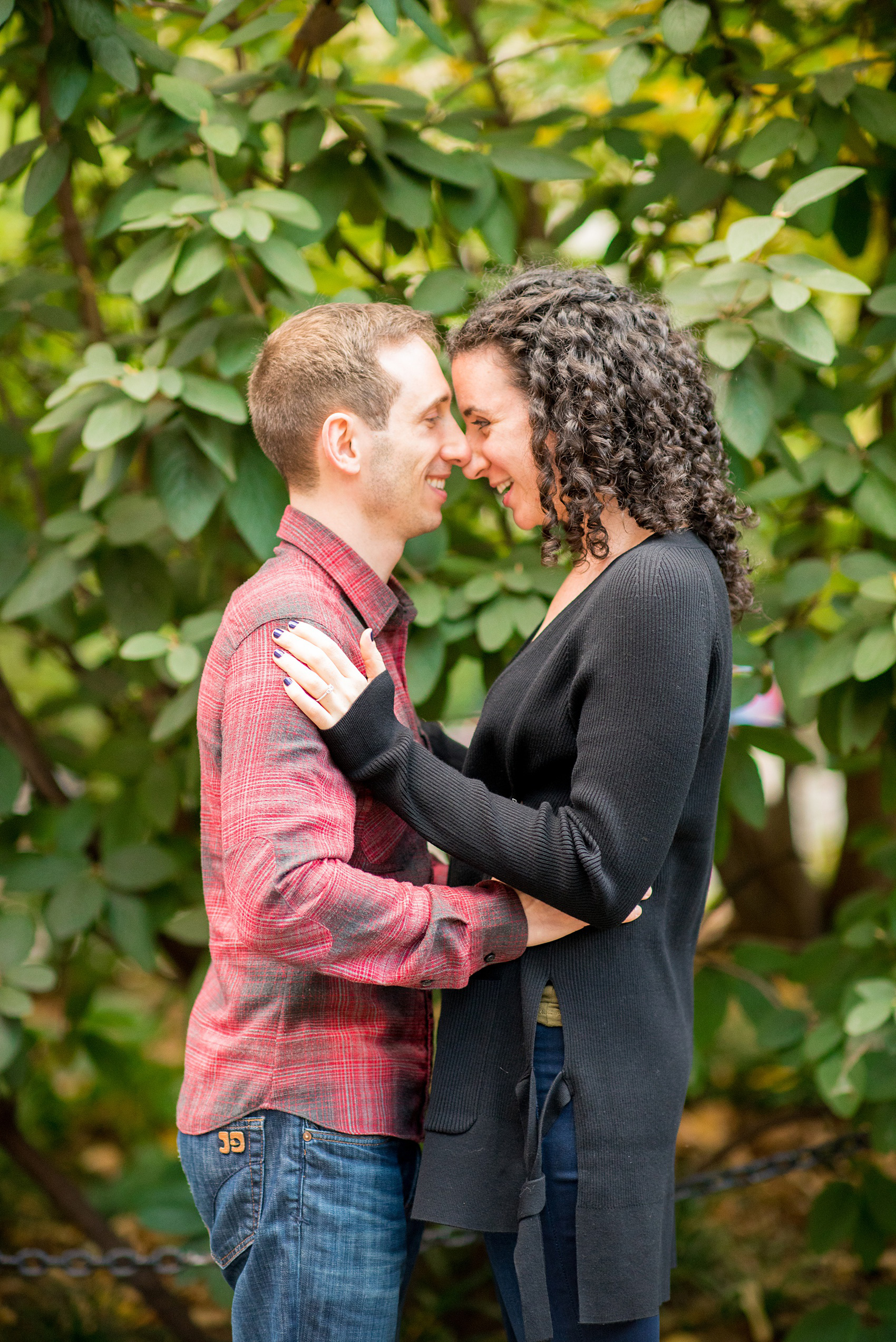 Mikkel Paige Photography engagement photos in lower manhattan near City Hall and the Brooklyn Bridge.