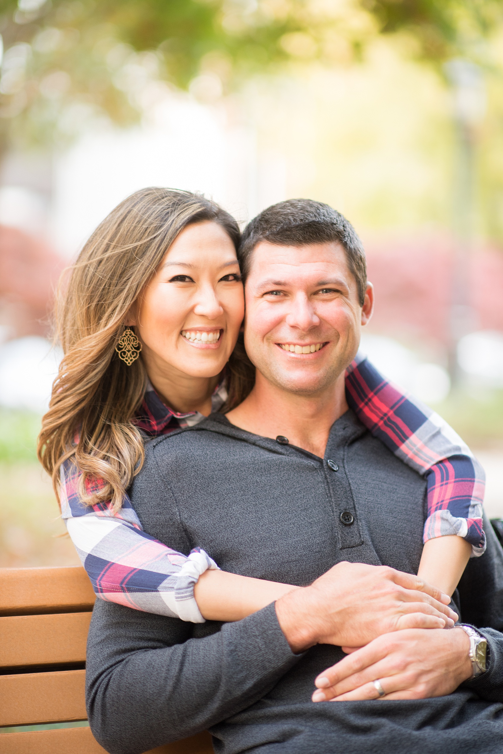 Colorful photos taken during a fall, autumn season engagement anniversary session. Images taken by Mikkel Paige Photography in an urban city setting. Click through to see more from this vibrant, unique photography session with lots of fun colors, street art murals and ideas for outfits!