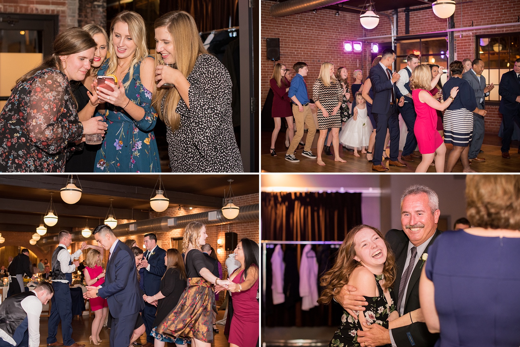 Durham wedding photos at The Cookery by Mikkel Paige Photography in North Carolina. The indoor reception had a DJ and a lot of dancing!