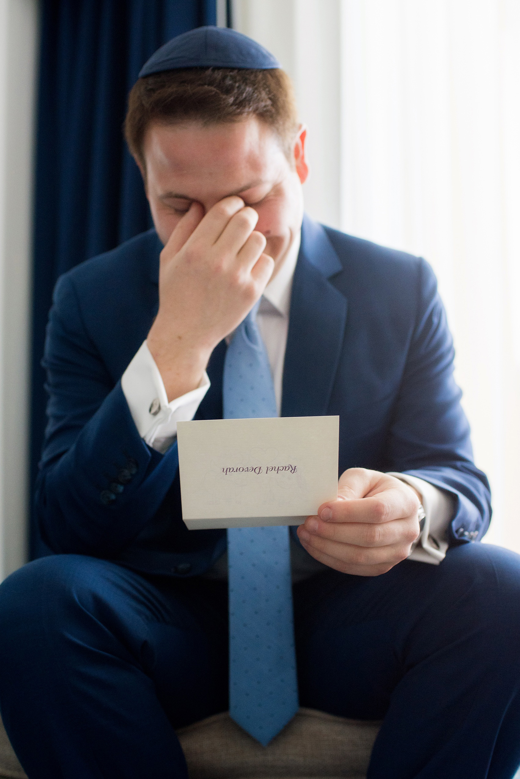 Photos from a wedding at Eau Palm Beach resort in Florida by Mikkel Paige Photography. The groom was emotional during the time he read a card from his bride. This spa is also a beautiful destination for luxury weddings! #weddingday #EauPalmBeach #FloridaWeddings 