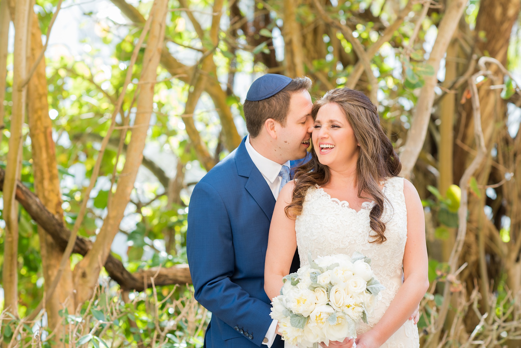 Eau Palm Beach wedding photos by Mikkel Paige Photography. This luxury Florida hotel is a beautiful location for a destination wedding. The bride and groom took pictures around the resort before their ceremony. Click through to see more! #WestPalmBeach #EauPalmBeach #BeachWedding #FloridaWeddings #BeachBride