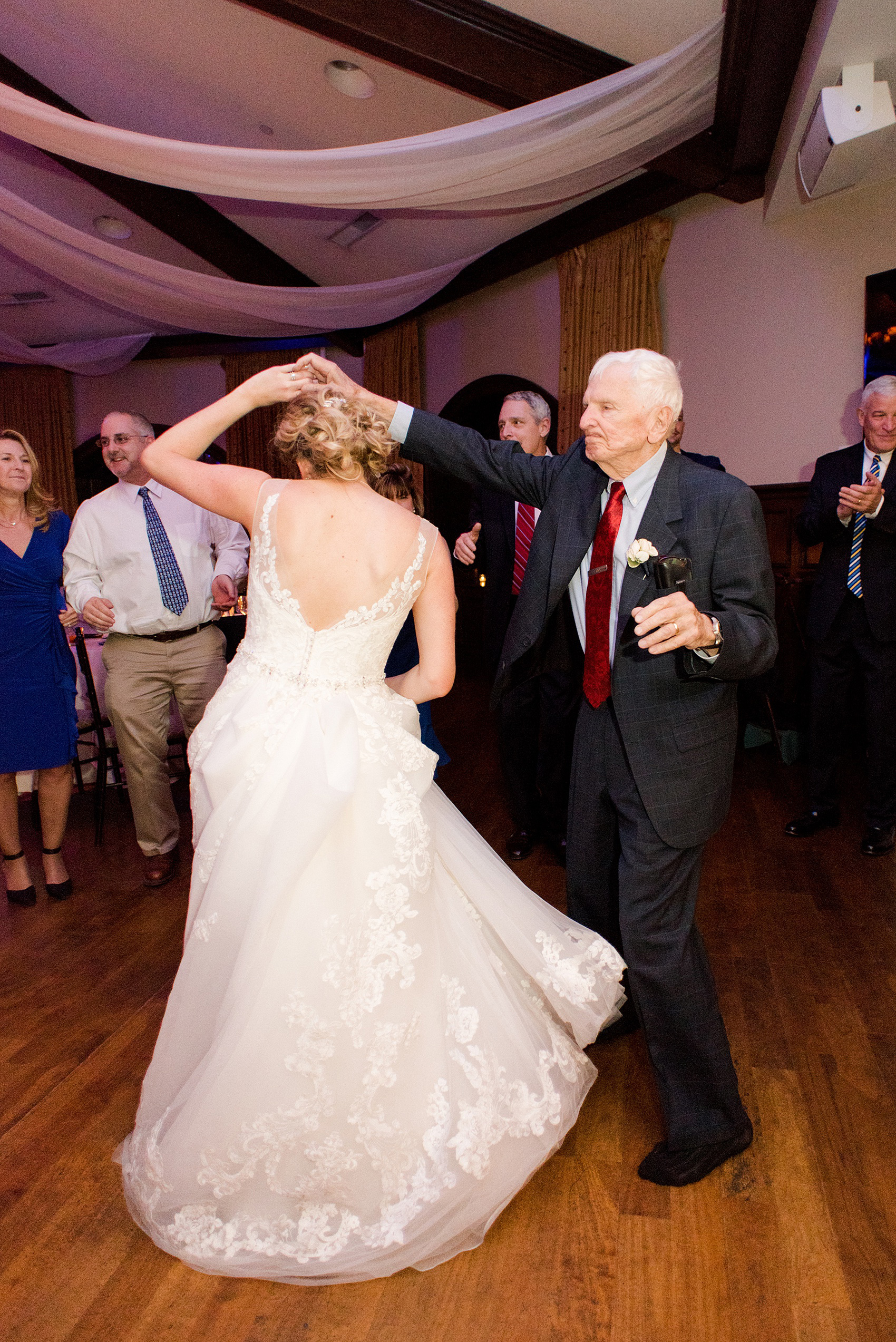 Saratoga Springs destination wedding photos by Mikkel Paige Photography. The party was held at Saratoga National Golf Club venue. The bride enjoyed dancing with her grandfather during their reception. #SaratogaSpringsNY #SaratogaSprings #mikkelpaige #NYwedding #destinationwedding #grandfatherdance