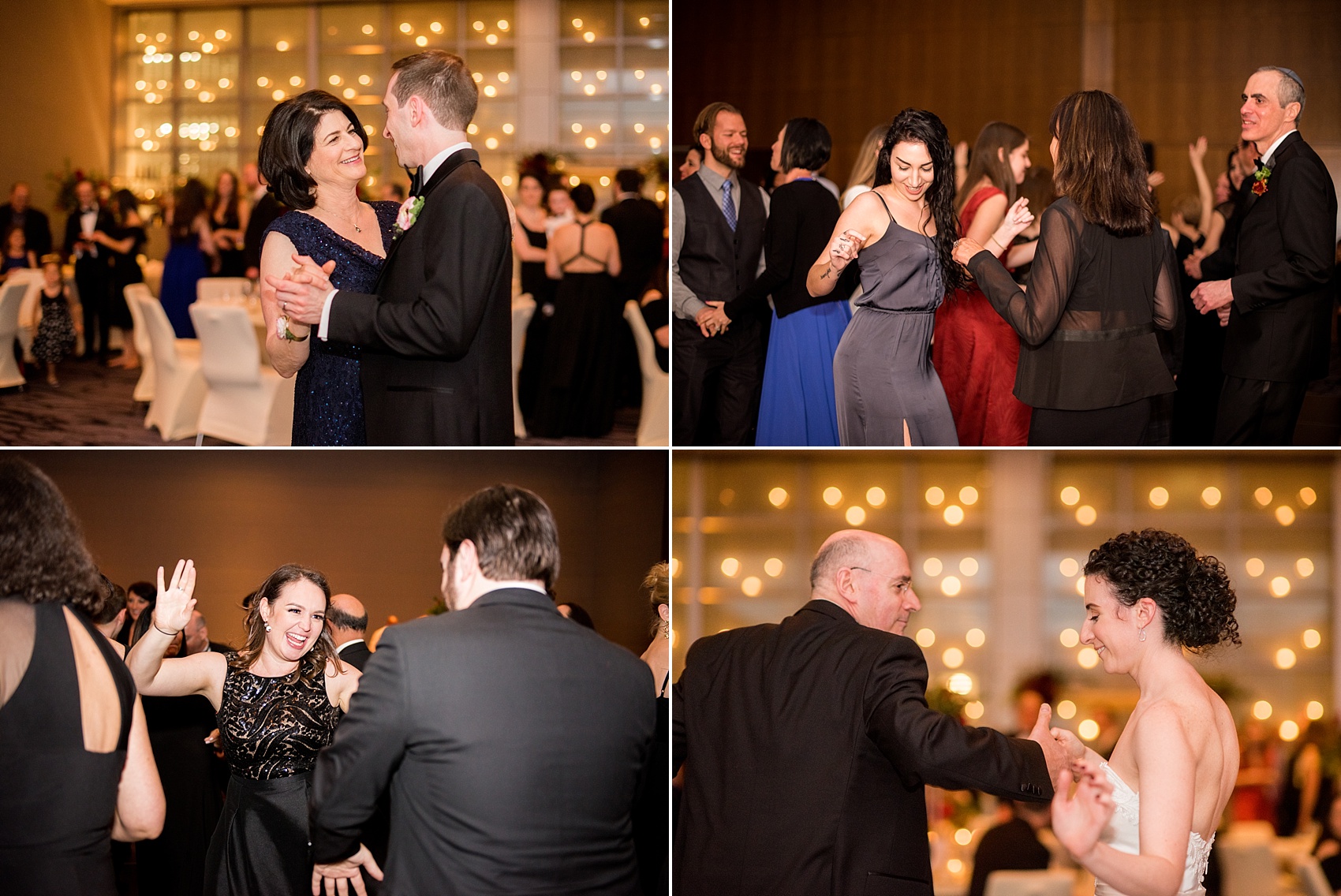 W Hoboken wedding photos at this New Jersey venue overlooking the Manhattan skyline. Photos by Mikkel Paige Photography of dancing at the reception. #mikkelpaige #HobokenWedding #NewJerseyPhotographer #NewYorkCityPhotographer #NYCweddingphotographer #brideandgroomphotos #redpeonies #romanticwedding #springwedding #CityWedding