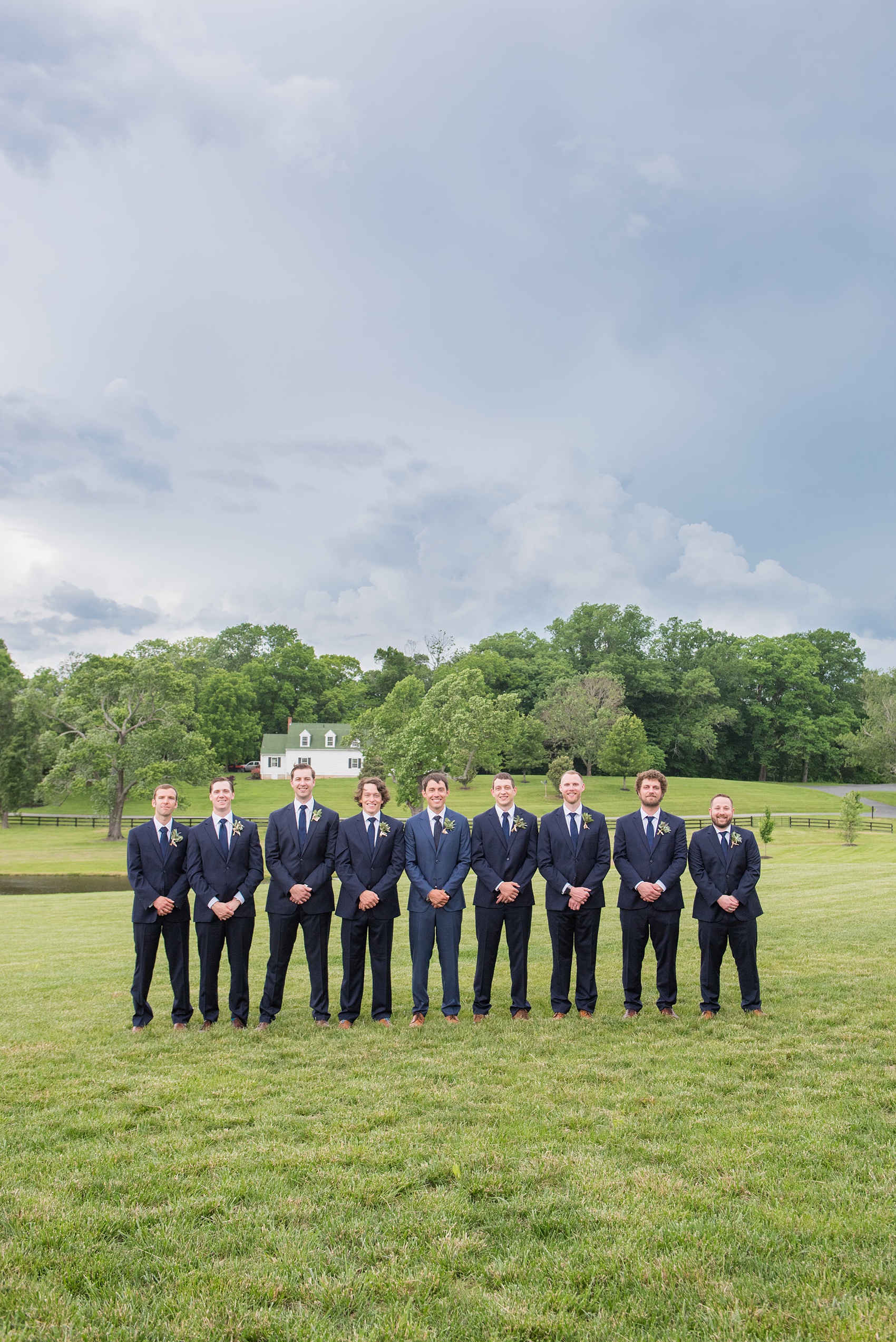 Charlottesville wedding photos by Mikkel Paige Photography at the Lodge at Mount Ida Farm. This Virginia venue is perfect for brides and grooms looking for a beautiful farm reception space. It’s green, romantic, and easy to dress up with flowers or keep simple! The groomsmen wore navy blue suits, succulent boutonnieres, and bridesmaids wore mismatched mint green gowns with colorful bouquets. Click through for the complete post from this May event! Planning and design by @vivalevent and flowers by @apassarelli of Meristem Floral. #Charlottesville #mountidafarm #lodgeatmountida #CharlottesvilleVA #CharlottesvilleVirginia #Charlottesvillewedding #Charlottesvilleweddingphotographer #mikkelpaige #MeristemFloral #VivaLEvent